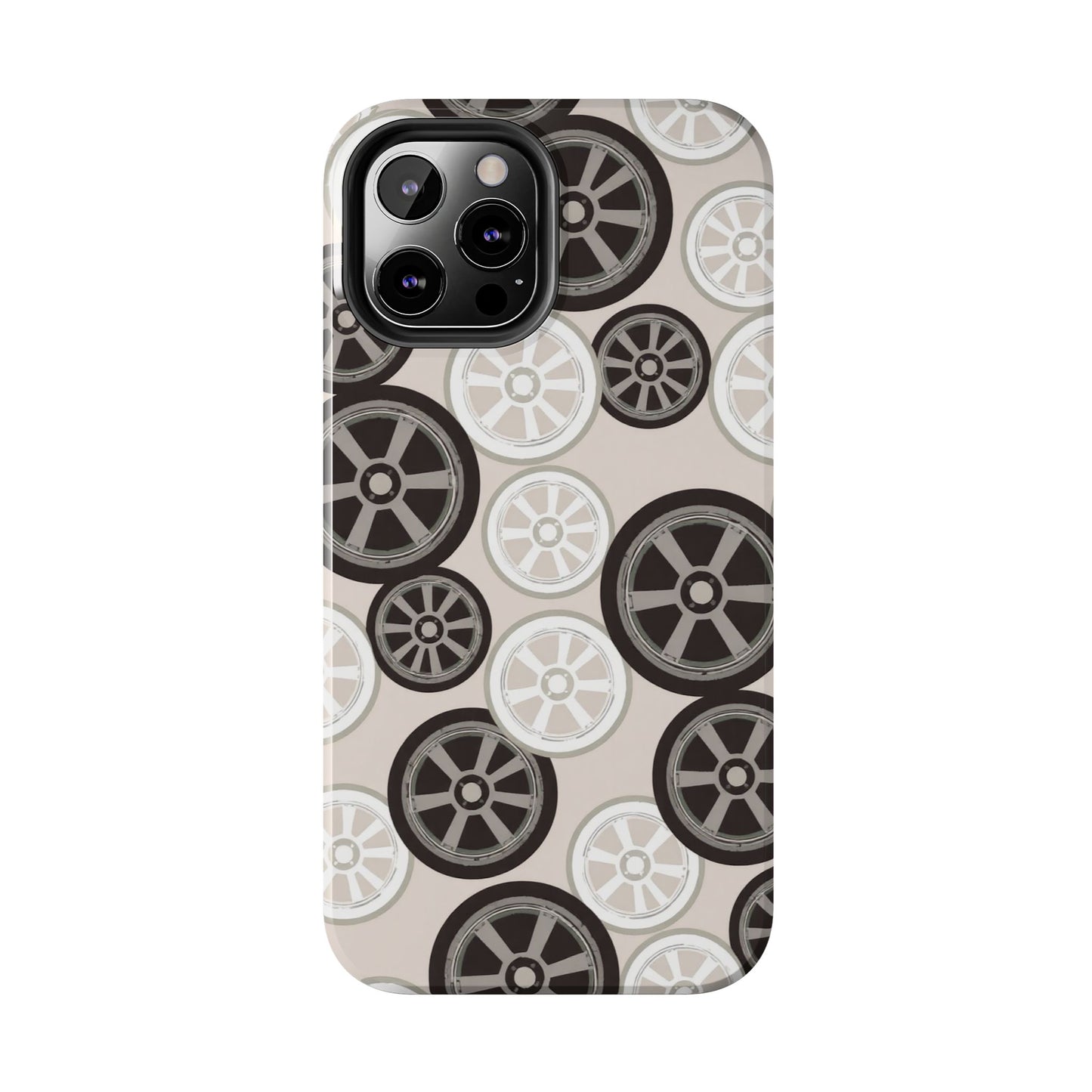 Racing Wheel Design Tough Phone Case – Durable Protection for Automotive Enthusiasts