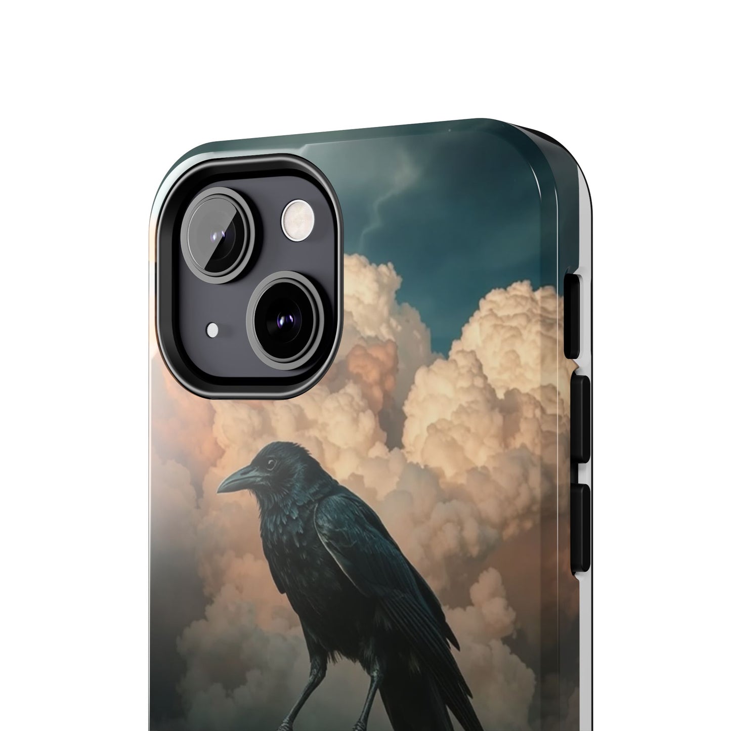 Gothic Raven Skull Tough Phone Case - Unique Protective Cover for Halloween Lovers