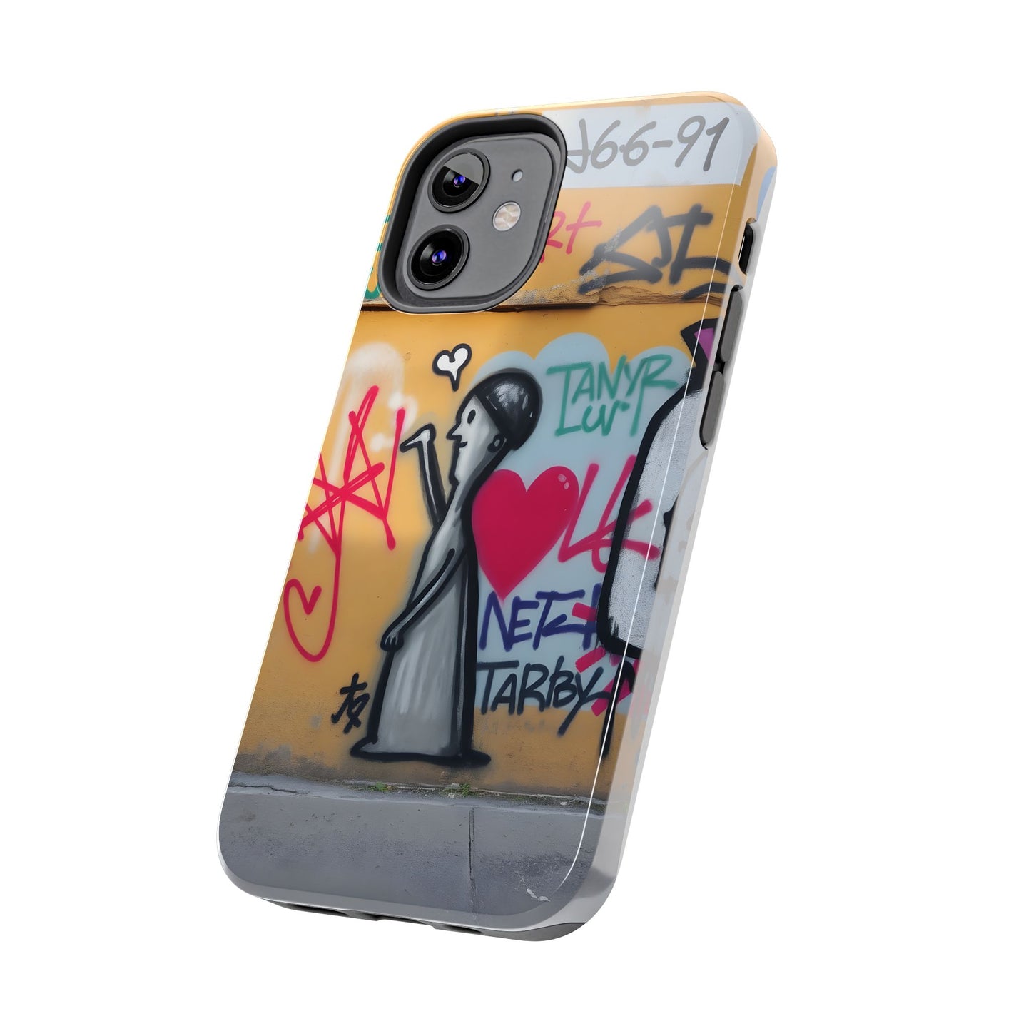 Urban Cupid Graffiti Tough Phone Case - Durable Protection with Street Art Vibe - for iPhone
