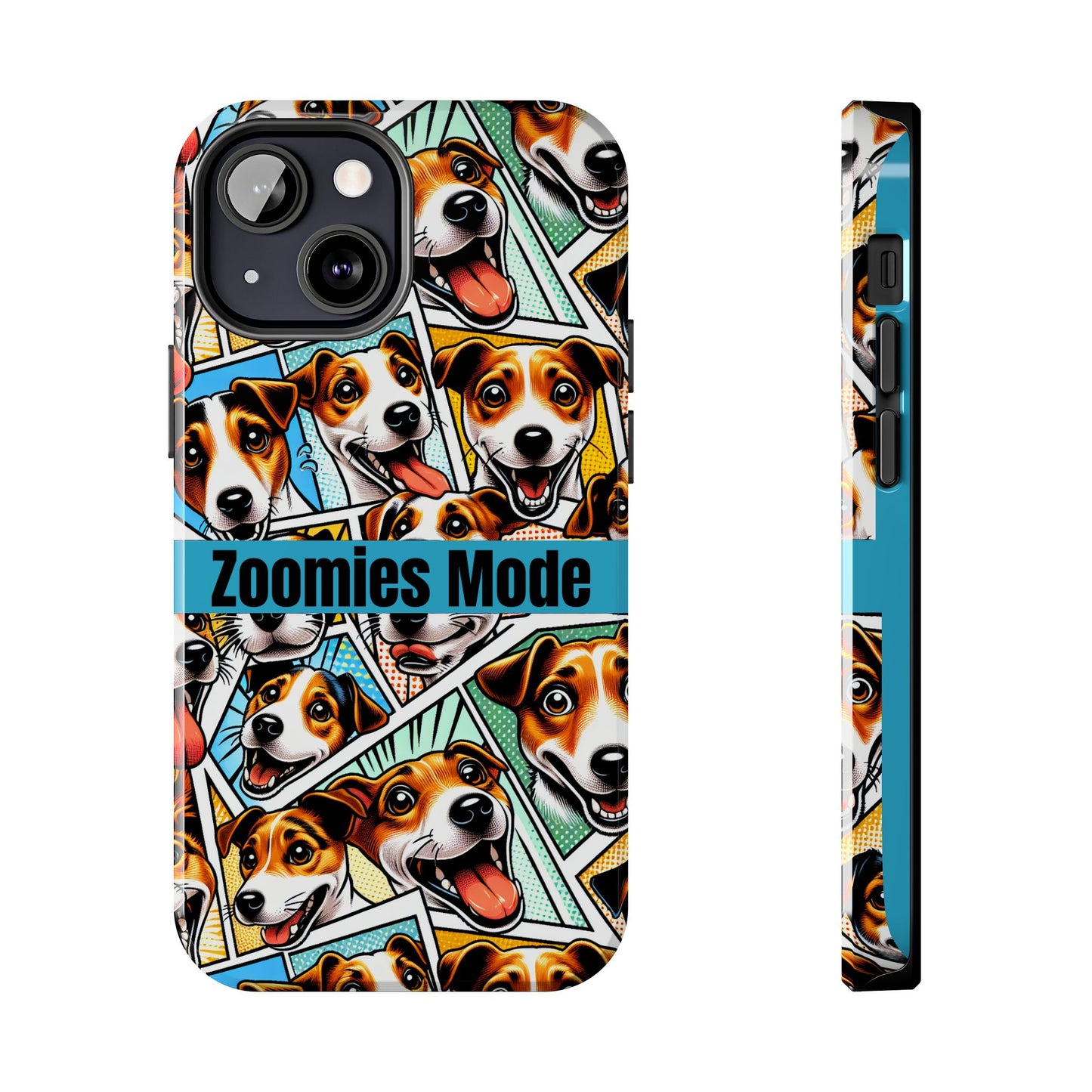 Zoomies Mode Jack Russell Tough Phone Case - Fun Dog Design Case for iPhone