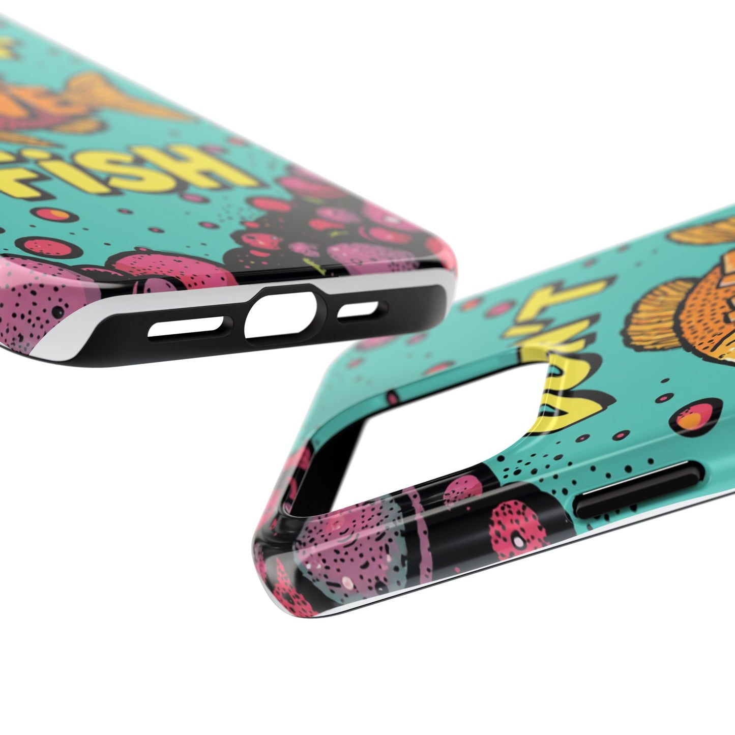 Catchy Fish-Themed Tough Phone Cases, Unique Gift for Fish Lovers, Durable Protection for Phones, Fun Aquatic Design, Ideal for Holidays
