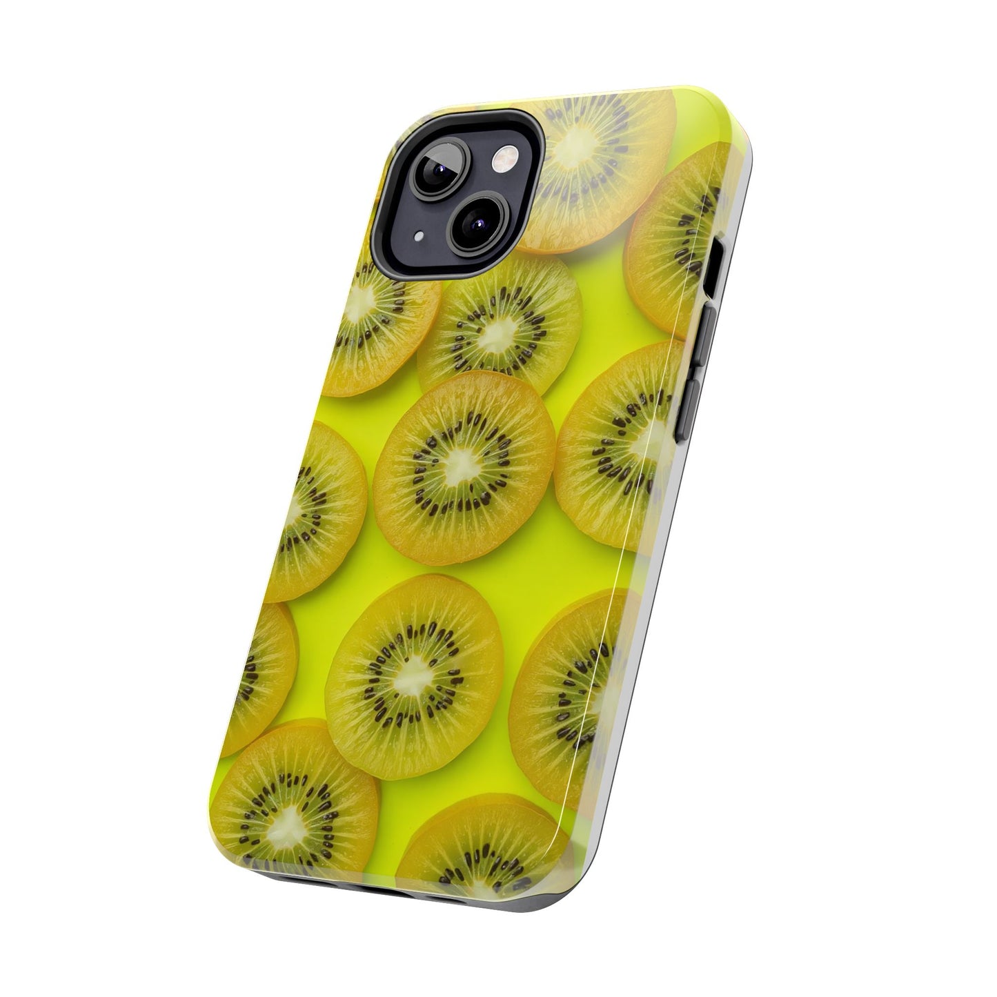 Vibrant Kiwi Tough Phone Case - Bright Yellow Design for Fruit Lovers
