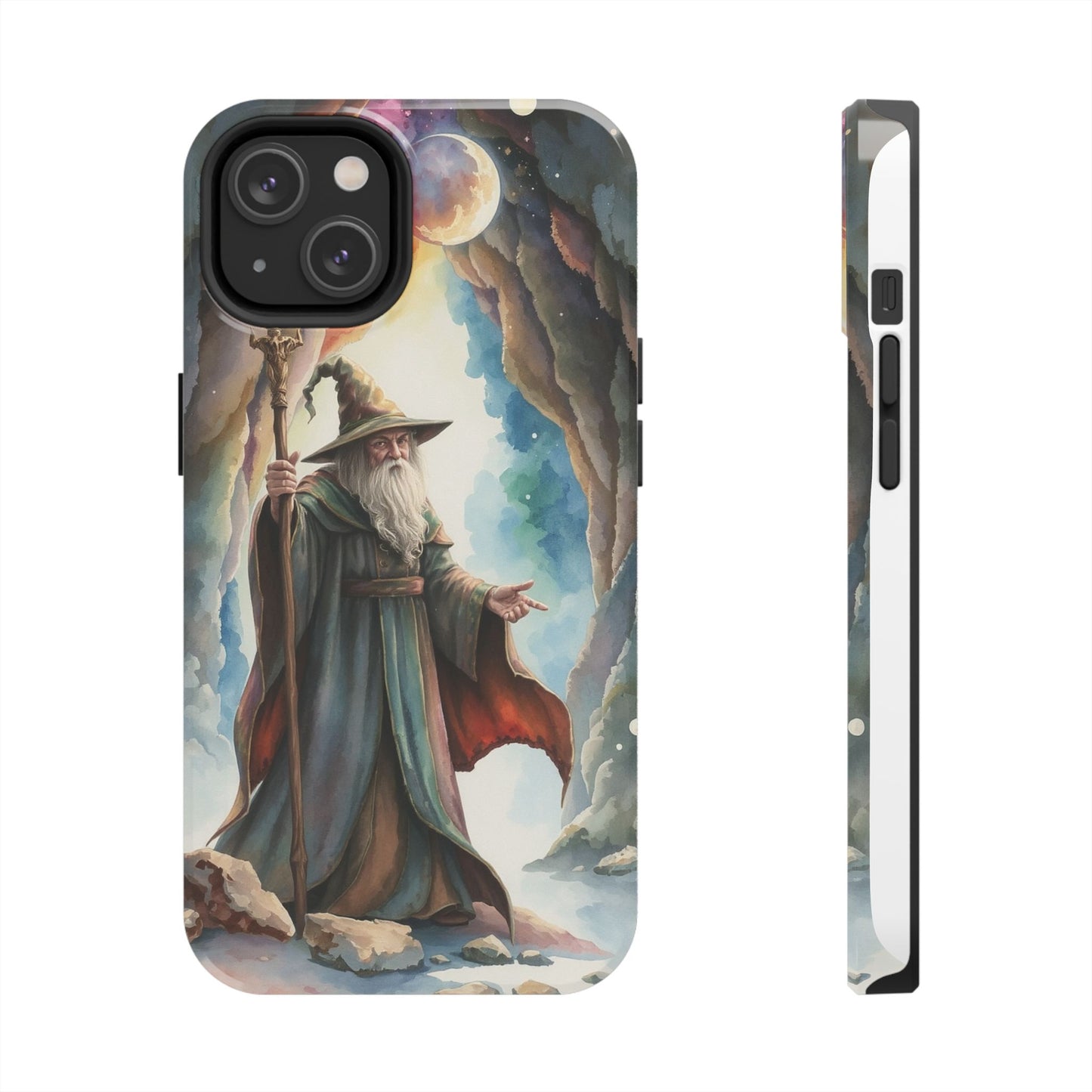 Magical Wizard Phone Case - Tough, Durable Phone Cover for Fantasy Lovers, Geek Gift, Unique Design, Celestial Phone Accessory