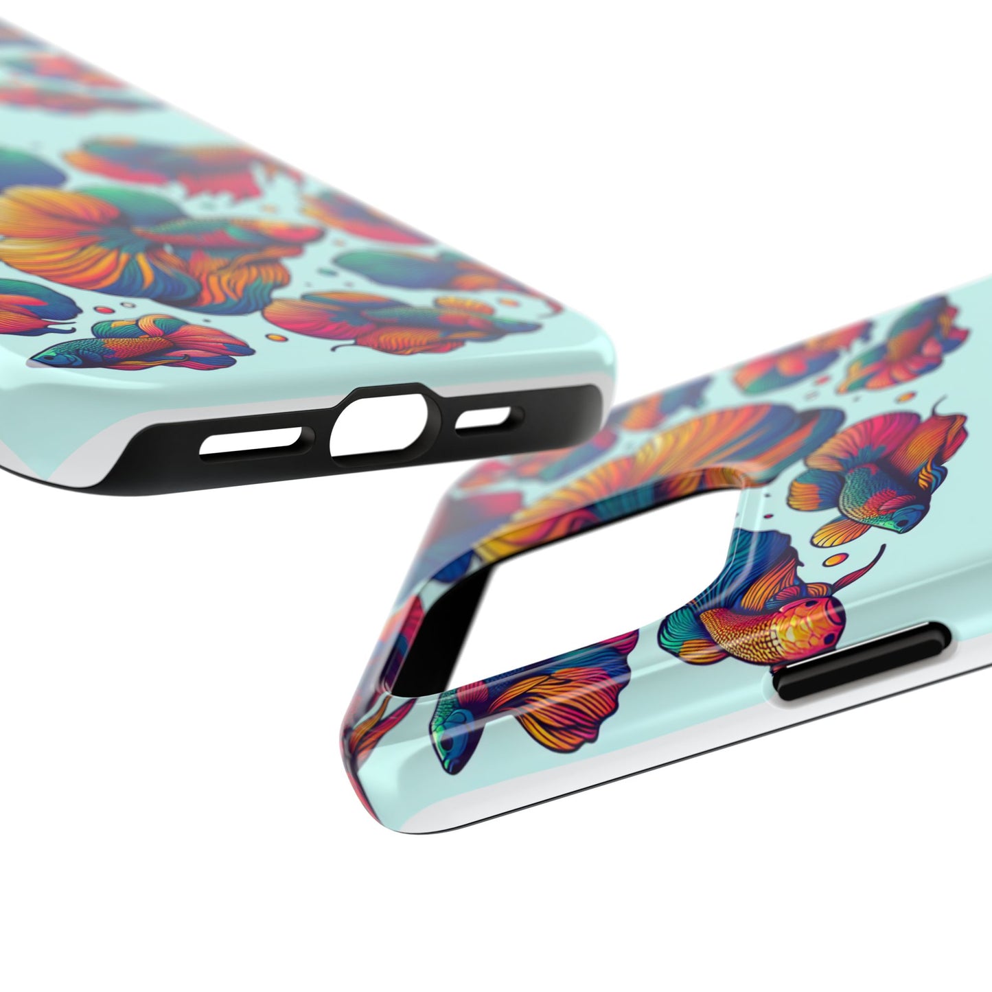 Colorful Fish Pattern Tough Phone Case - Aquatic Lovers - for iPhone