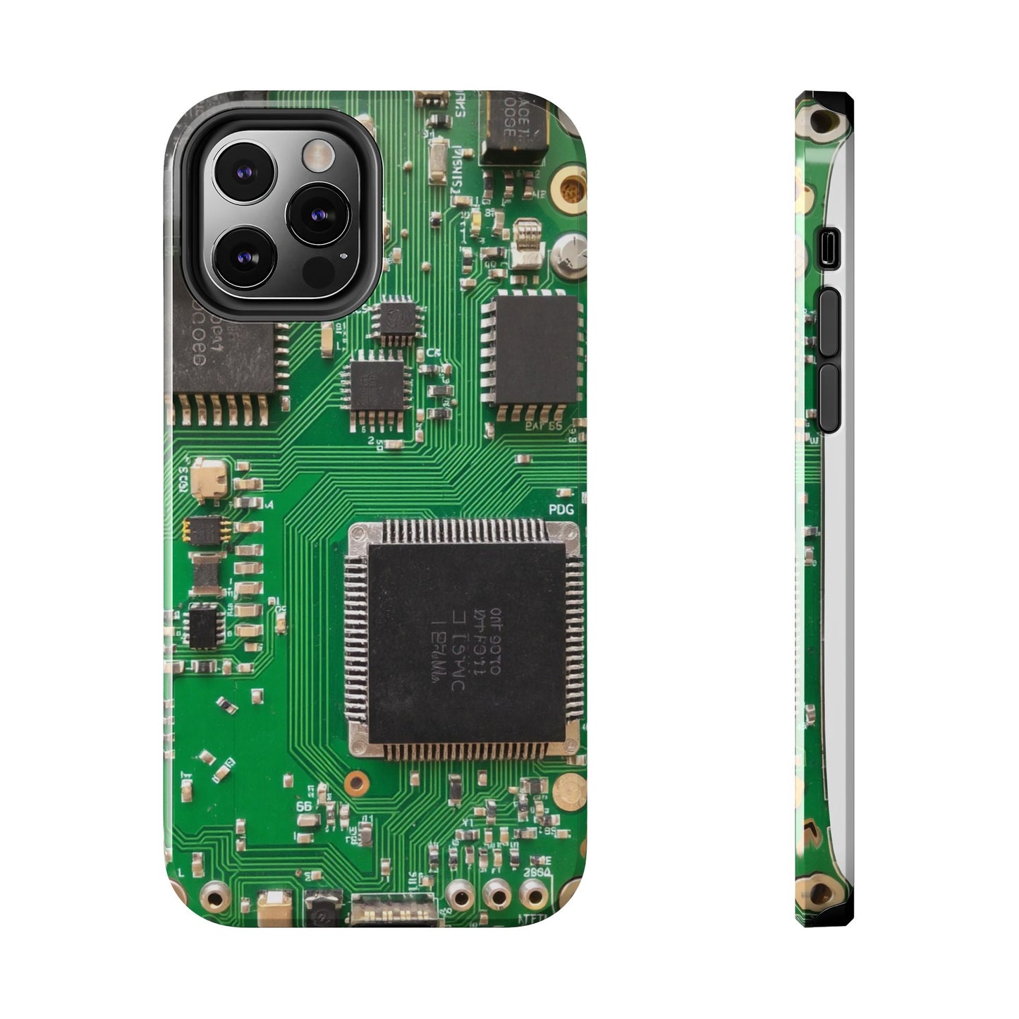 Circuit Board Tough Phone Case - Durable Tech Design