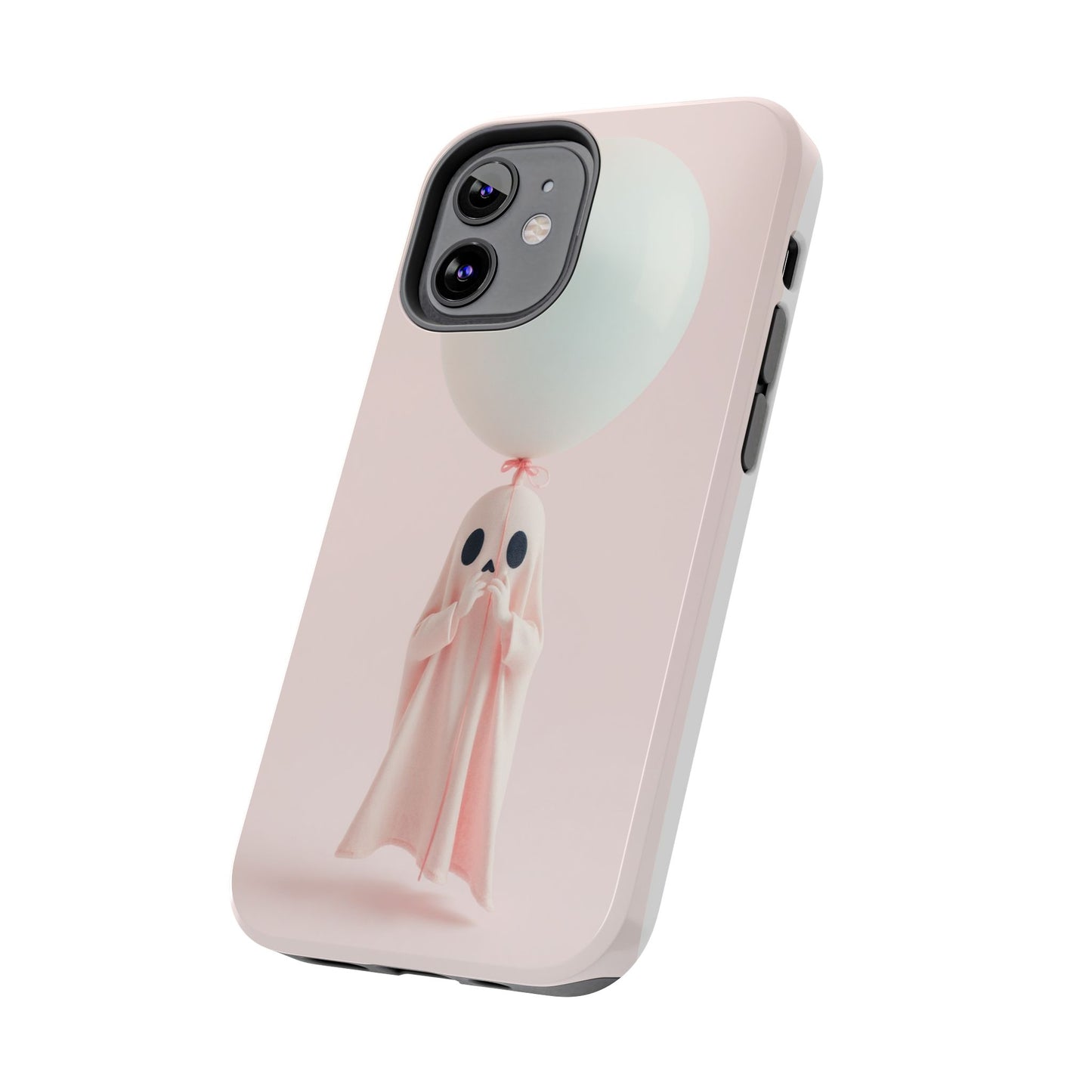 Cute Ghost Phone Case with Balloon - Tough Protection for Spooky Vibes