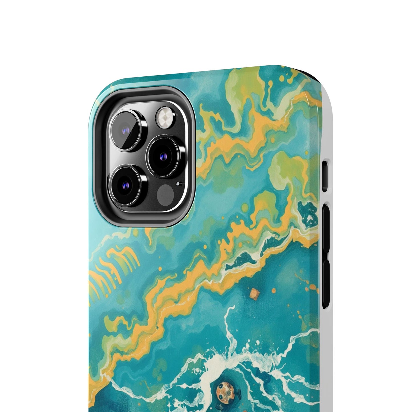 Ocean Wave Tough Phone Case – Durable Protection with Abstract Art Design