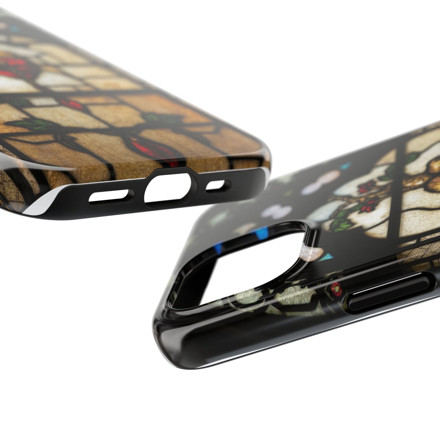 Stained Glass Heart Tough Phone Case - Unique Design for Protection & Style