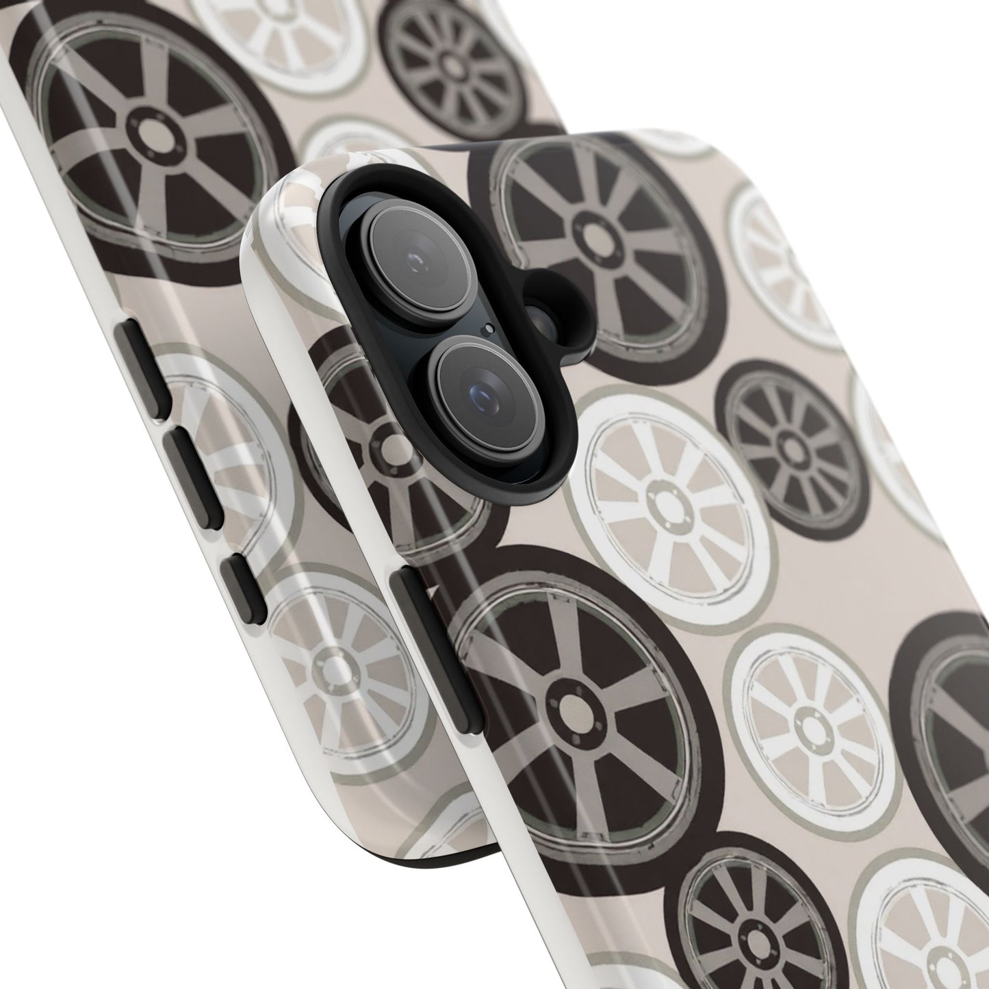 Racing Wheel Design Tough Phone Case – Durable Protection for Automotive Enthusiasts