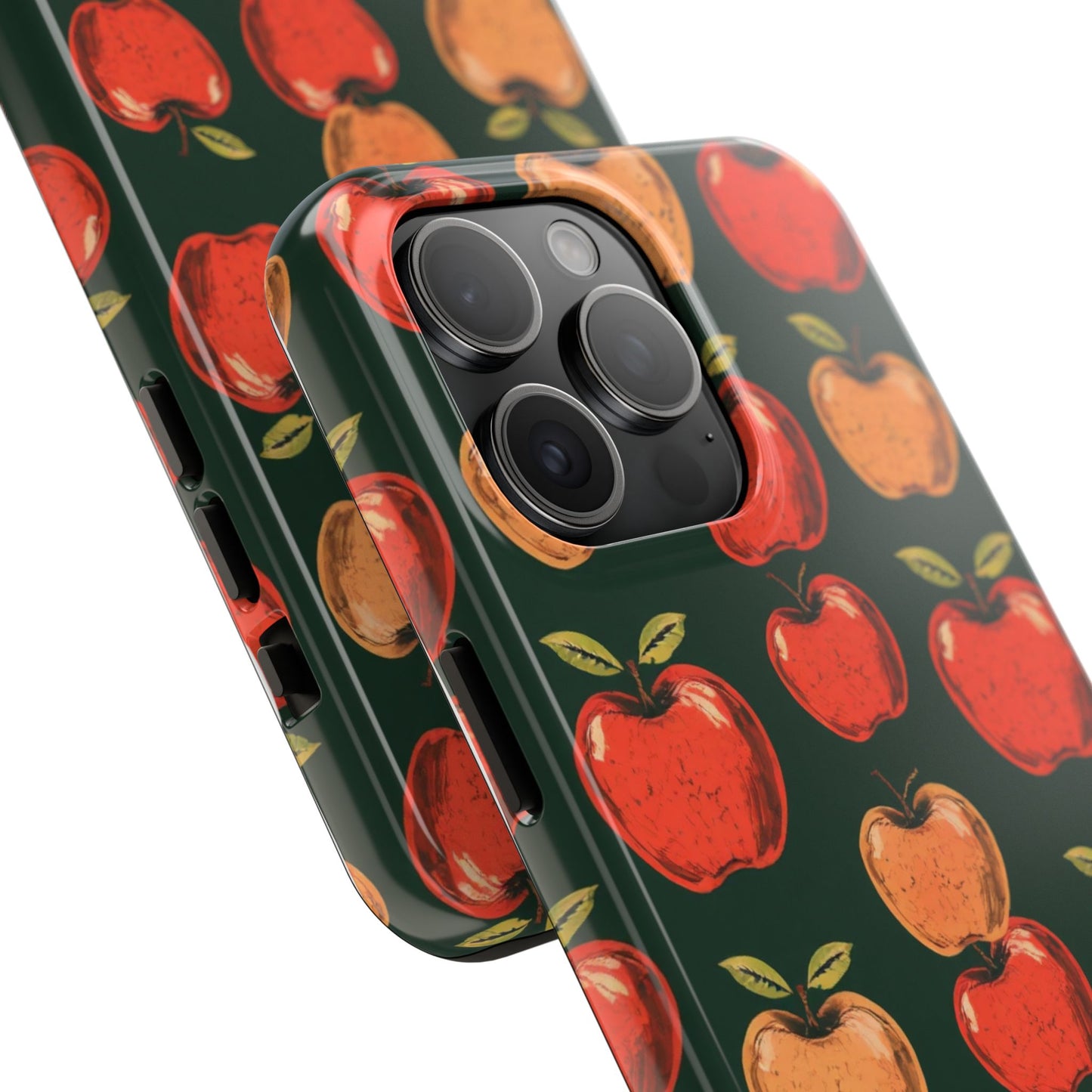 Apple Retro Pattern Tough Phone Case - Durable, Stylish, and Protective for Everyday Use - for iPhone
