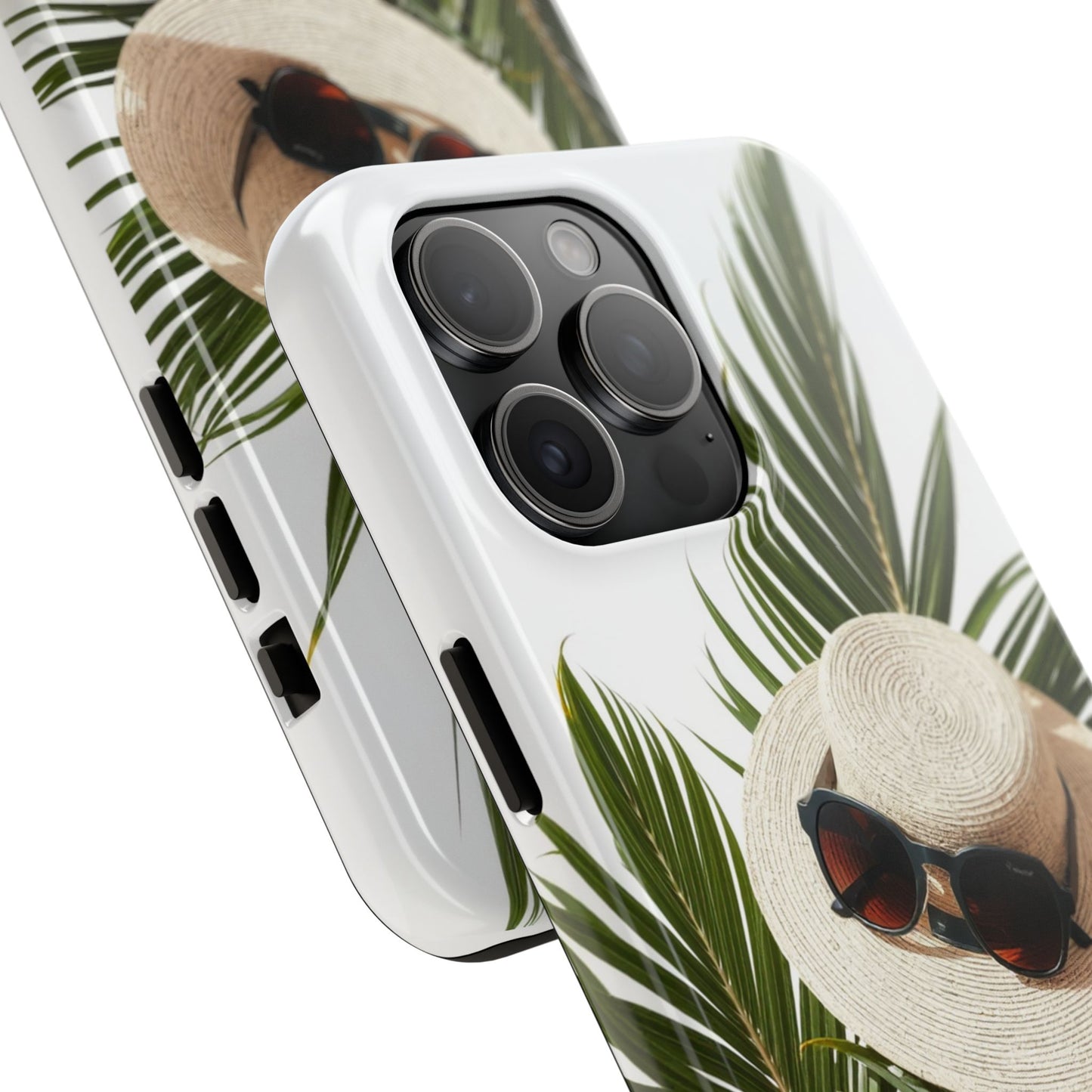 Tropical Phone Case - Summer Vibes with Hat & Sunglasses Design