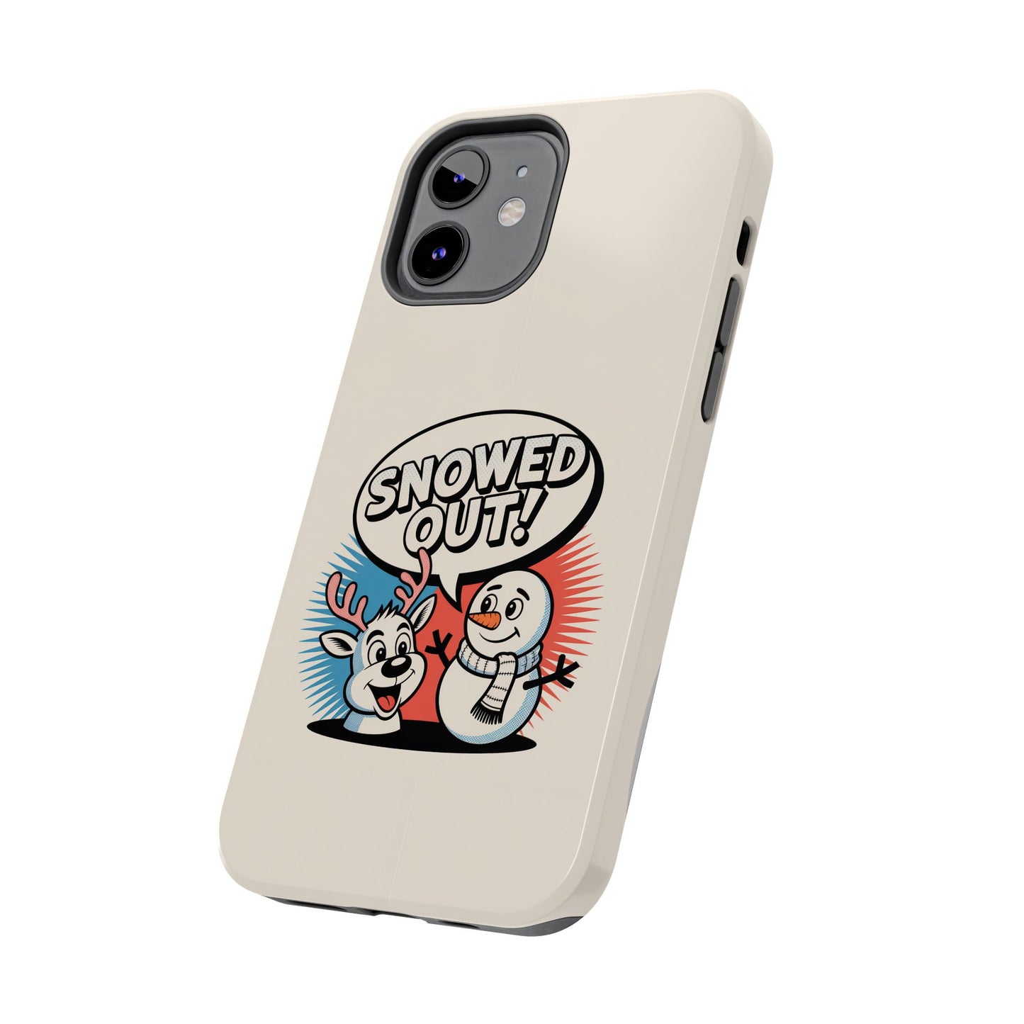 Snowman & Reindeer Tough Phone Case - Snowed Out Holiday Design