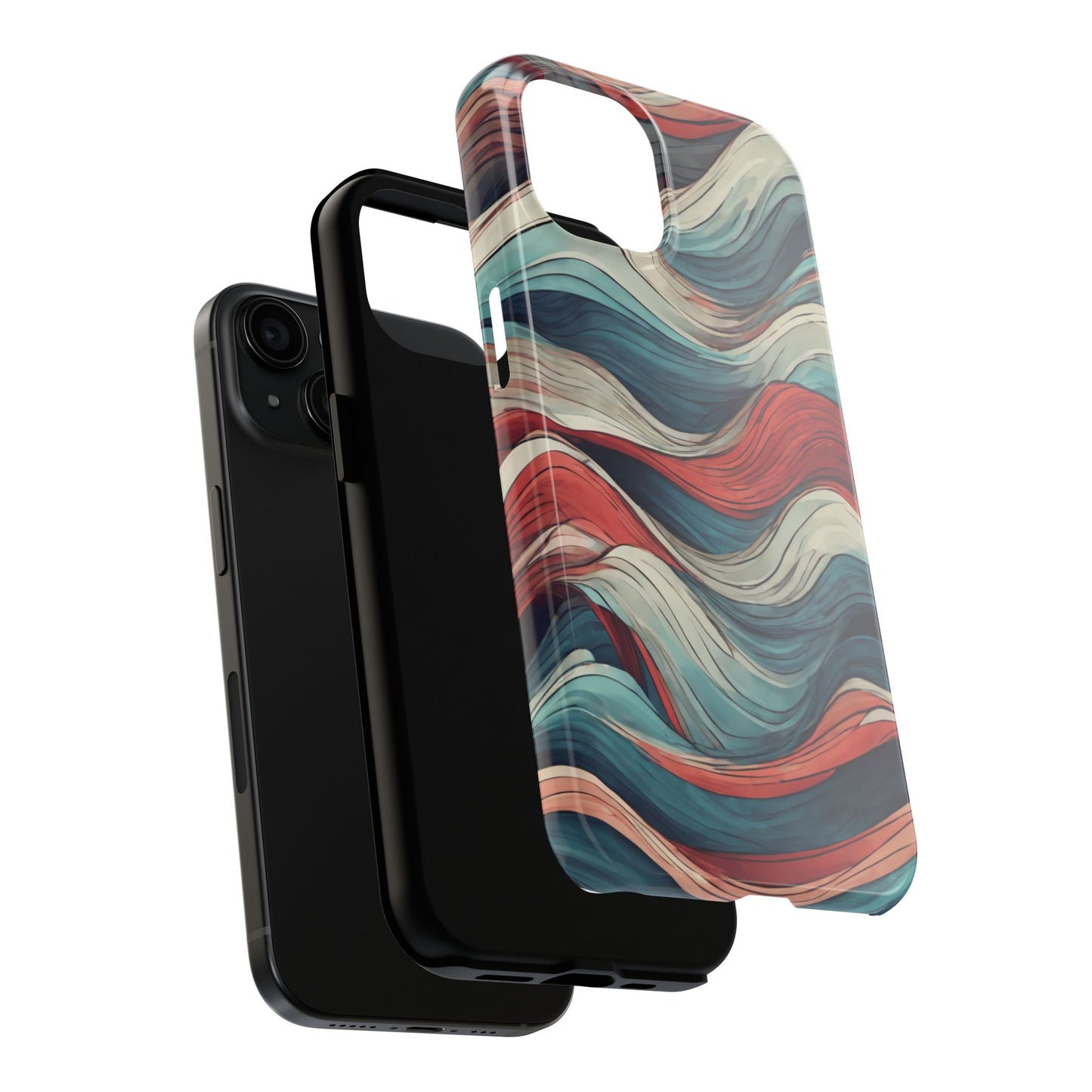 Abstract Waves Tough Phone Case - Stylish & Durable Phone Protection - for iPhone