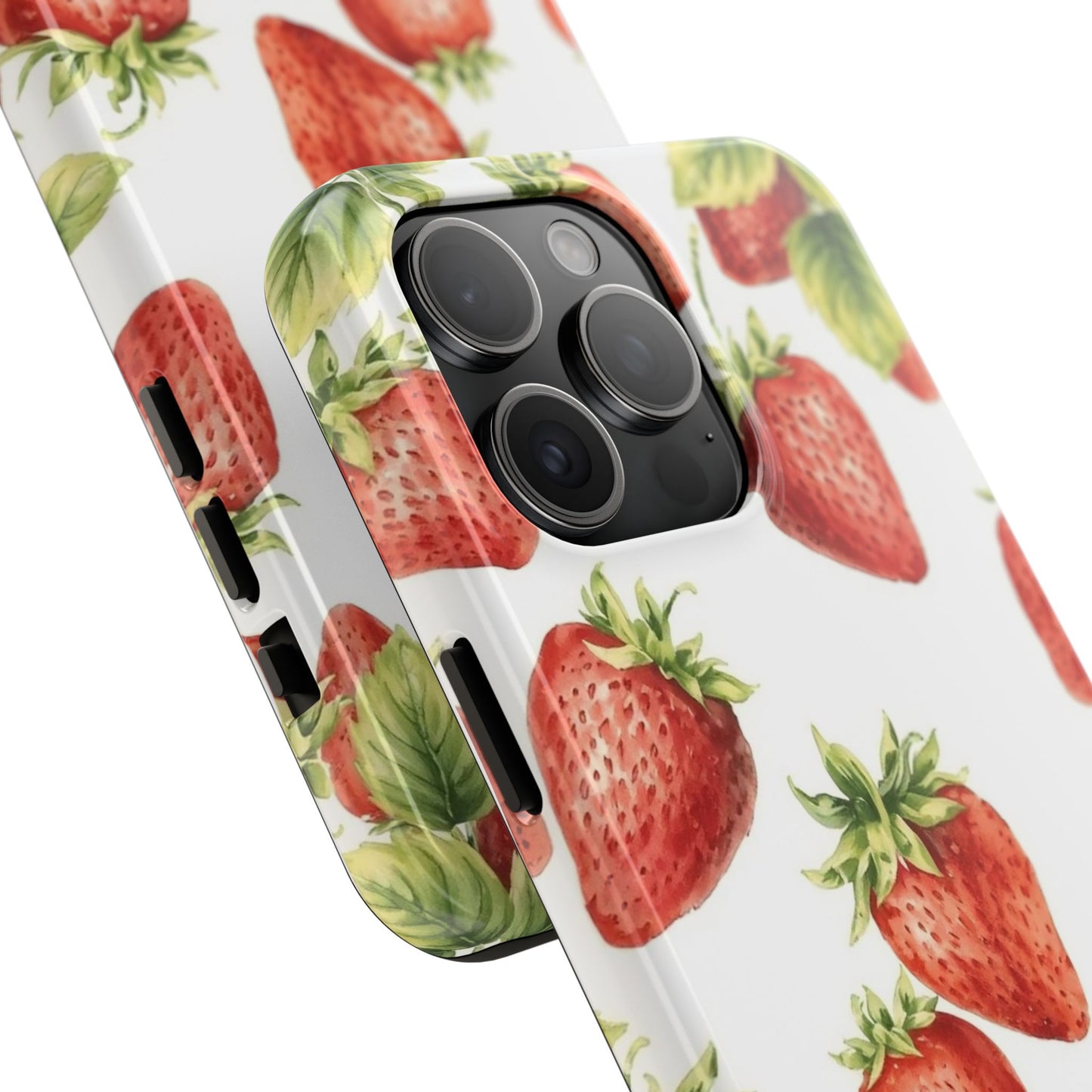 Strawberry Tough Phone Case - Durable Protection with a Fresh Design - for iPhone