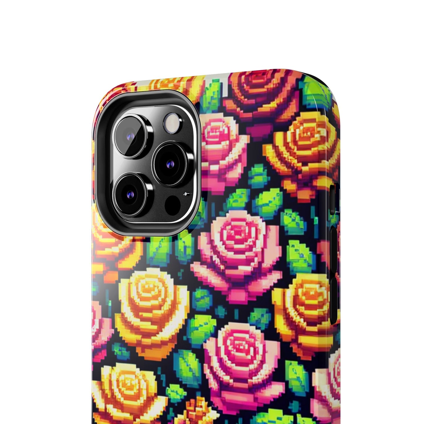 Pixel Art Roses Tough Phone Case - Stylish Protection - for iPhone