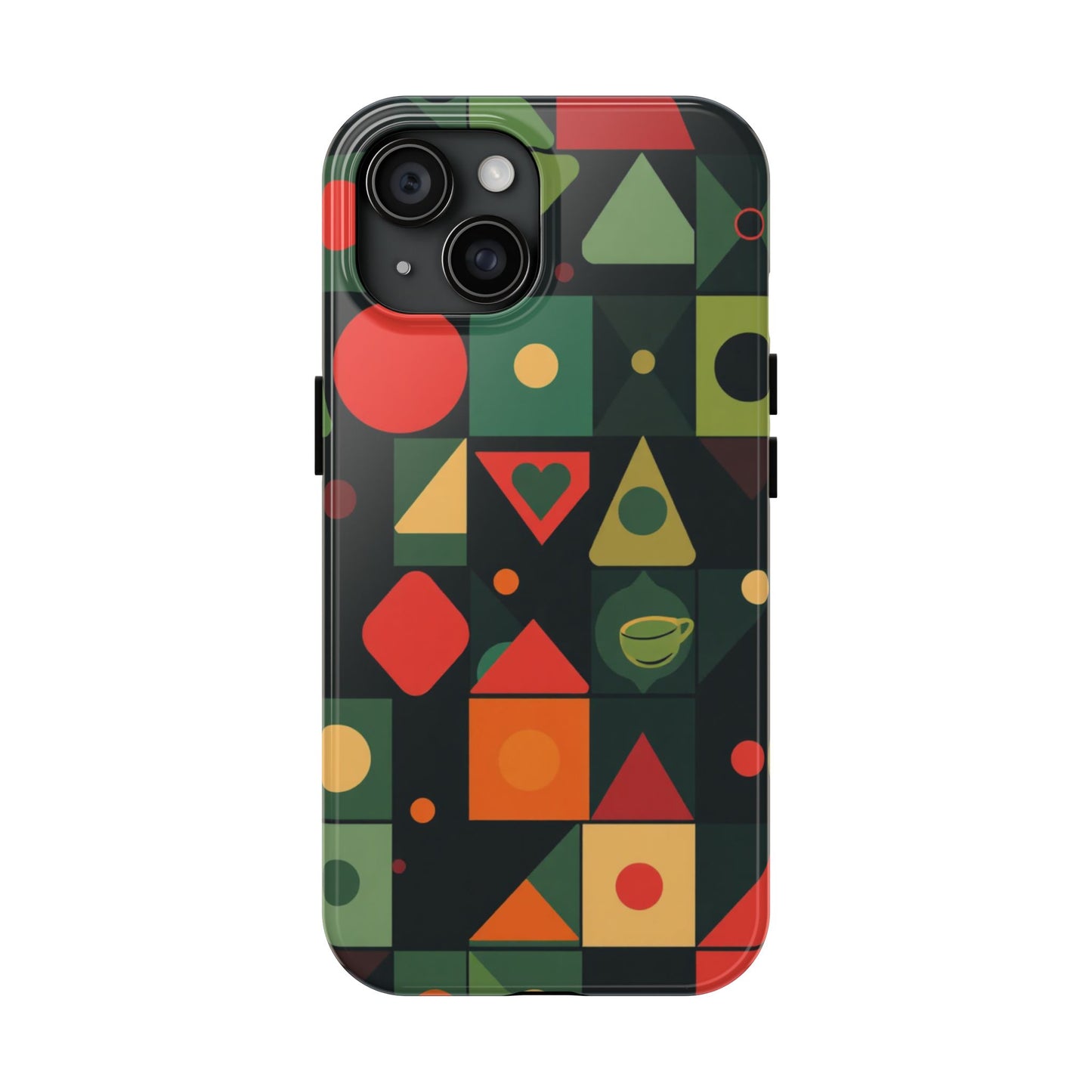 Vibrant Geometric Tough Phone Cases – Stylish Protection for Trendsetters - for iPhone