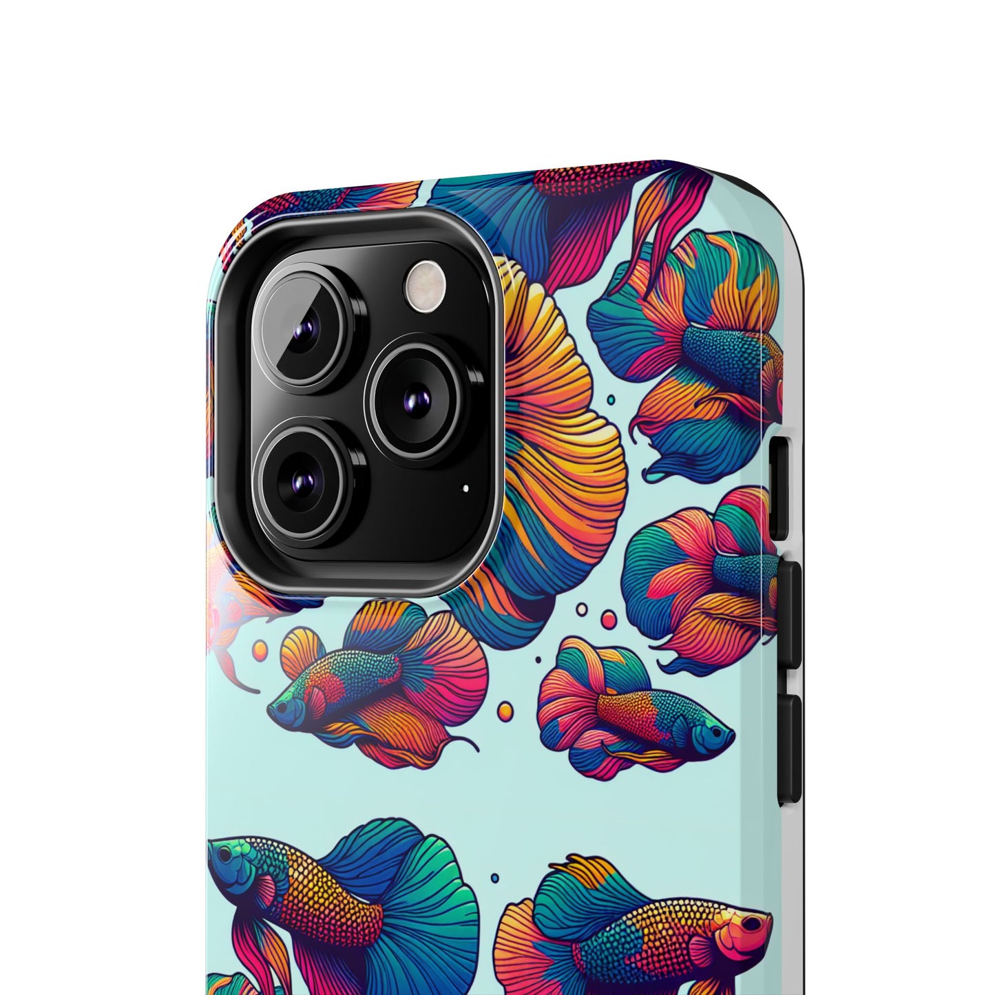 Colorful Fish Pattern Tough Phone Case - Aquatic Lovers - for iPhone