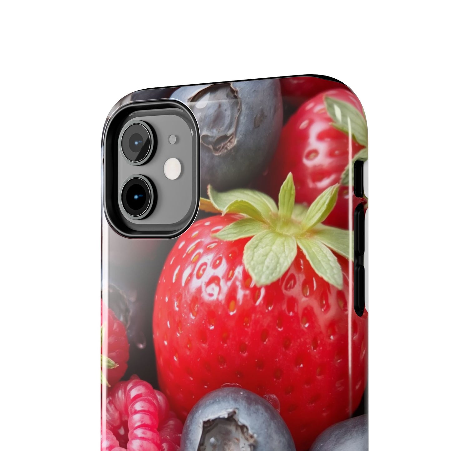 Fruit-Themed Tough Phone Case - Berry Burst Design