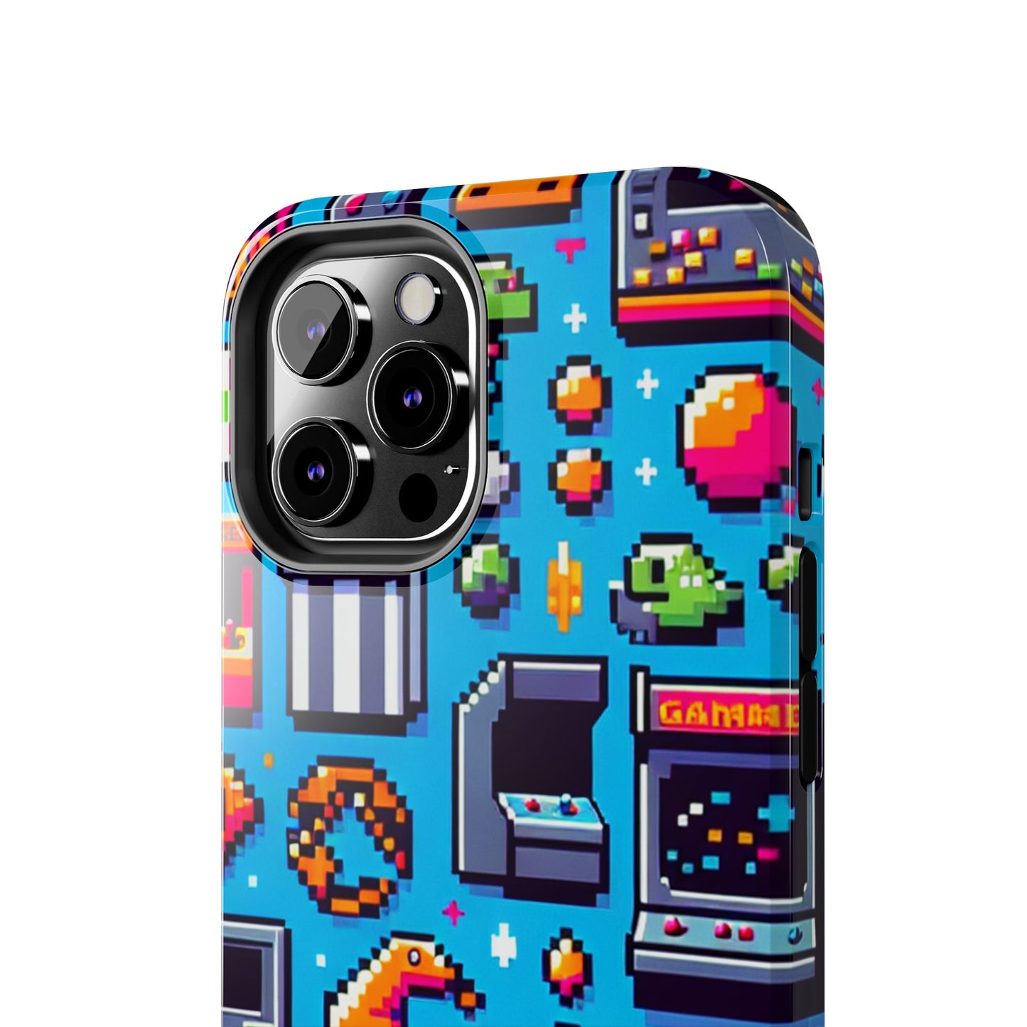 Retro Gaming Tough Phone Case - Pixel Art Design for Gamers - for iPhone