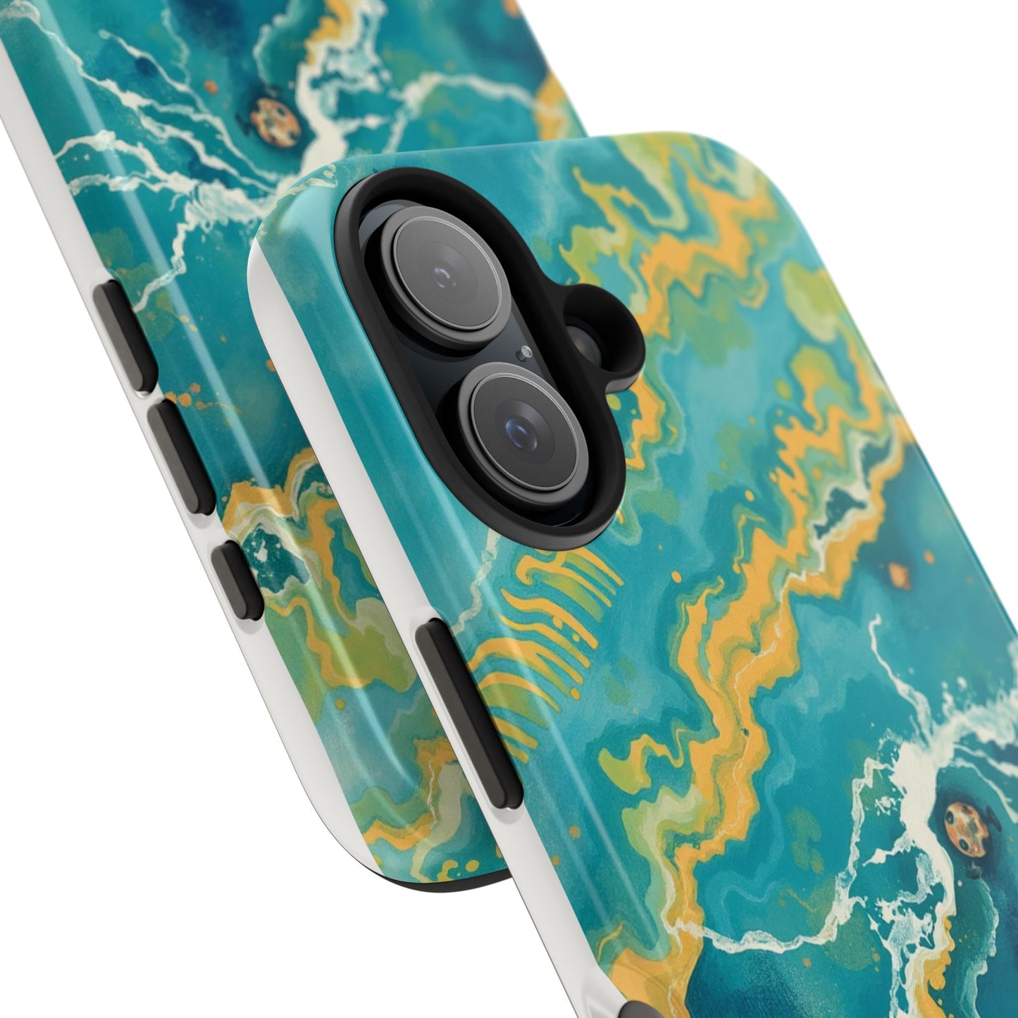 Ocean Wave Tough Phone Case – Durable Protection with Abstract Art Design