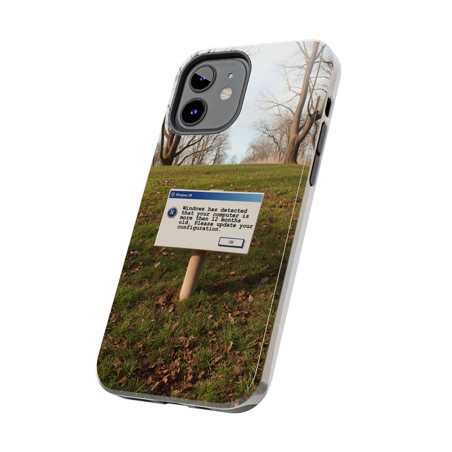 Durable Phone Case with Windows 98 Error Message Design - Perfect Gift for Tech Lovers