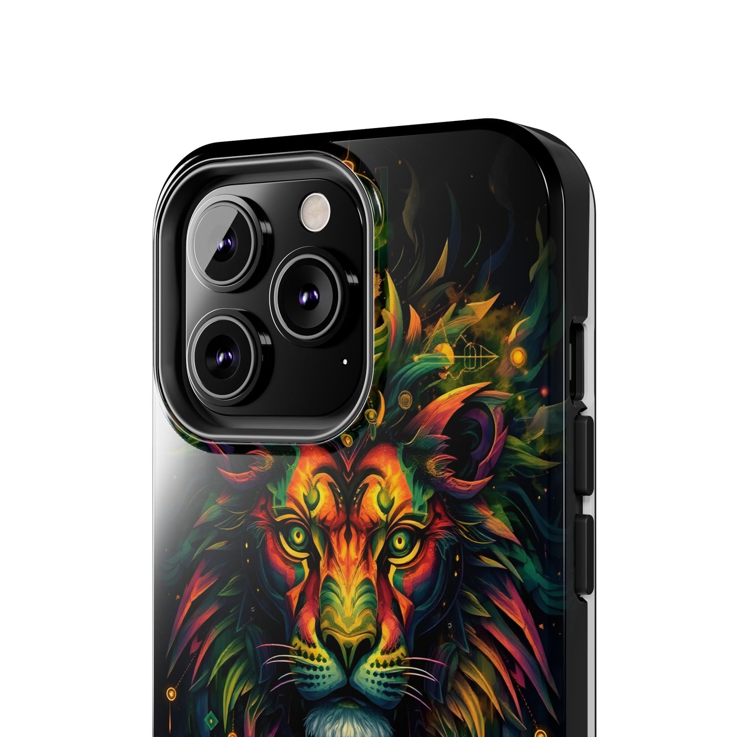 Vibrant Mystical Lion Art Tough Phone Case - Bold Protector for Animal Lovers - for iPhone