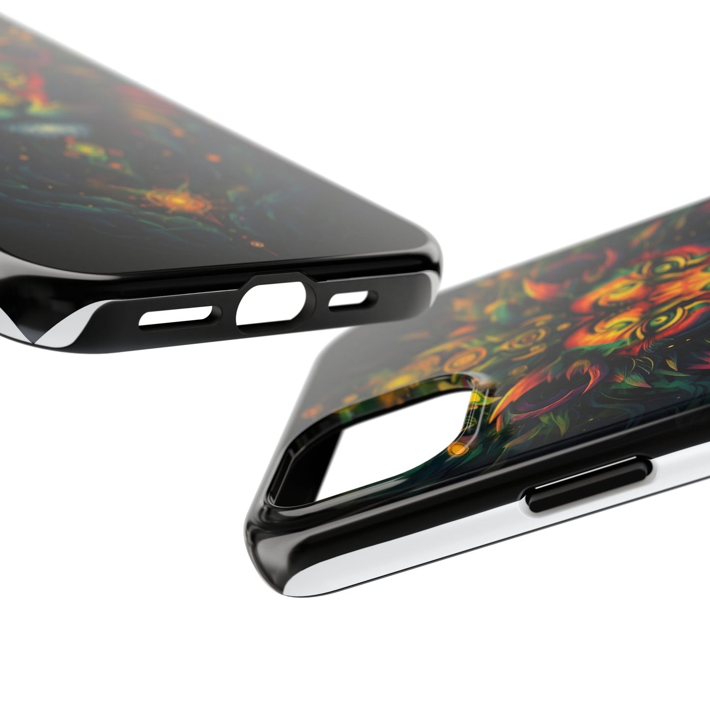 Vibrant Mystical Lion Art Tough Phone Case - Bold Protector for Animal Lovers - for iPhone