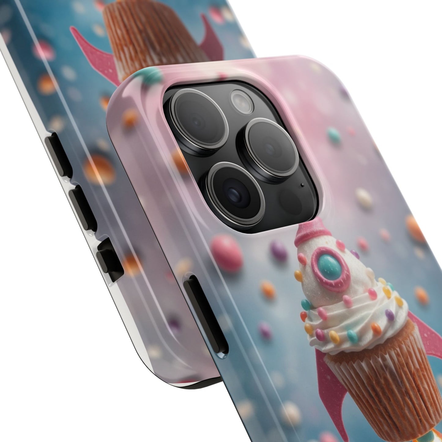 Whimsical Rocket Cupcake Phone Case - Fun Protective Case for Kids and Teens
