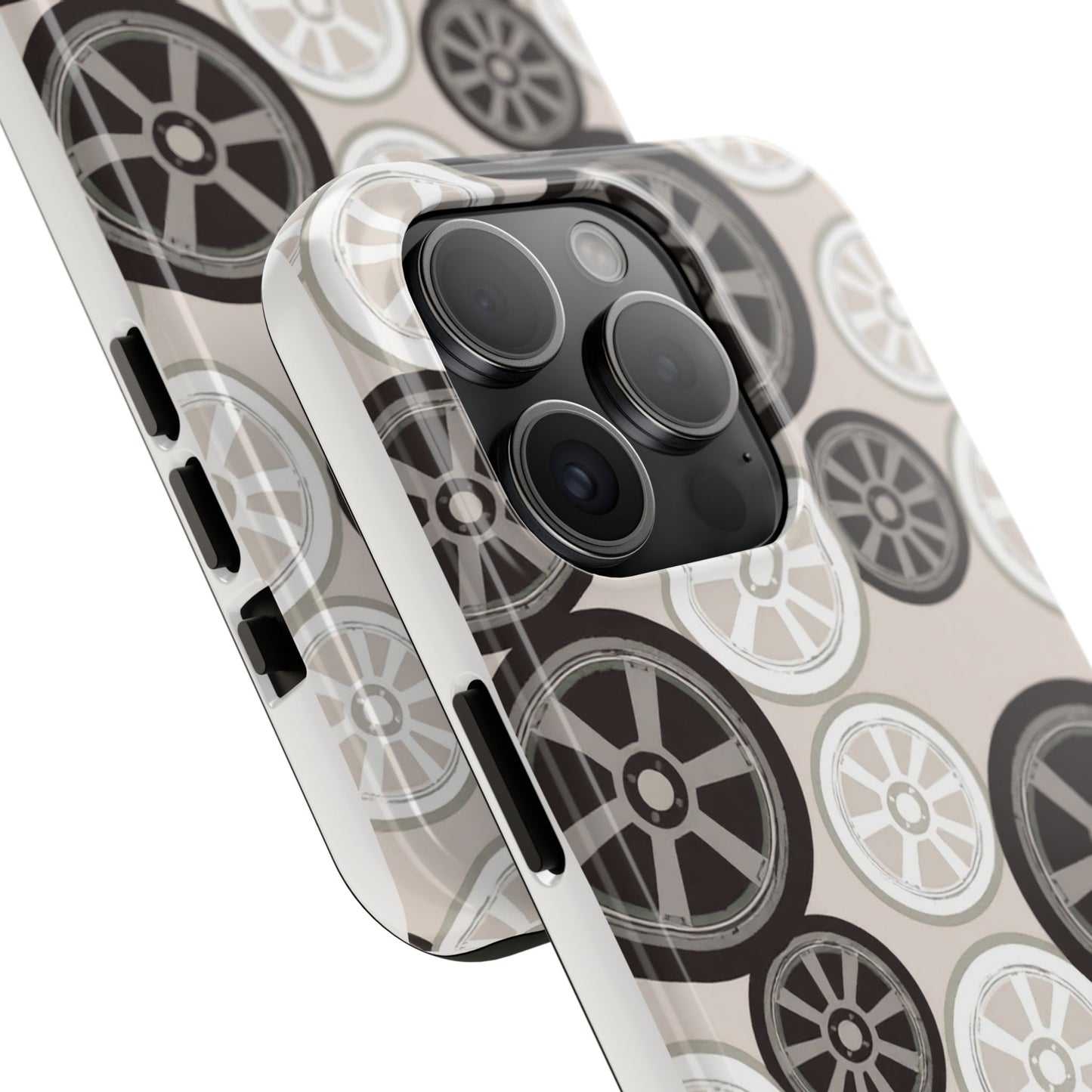 Racing Wheel Design Tough Phone Case – Durable Protection for Automotive Enthusiasts