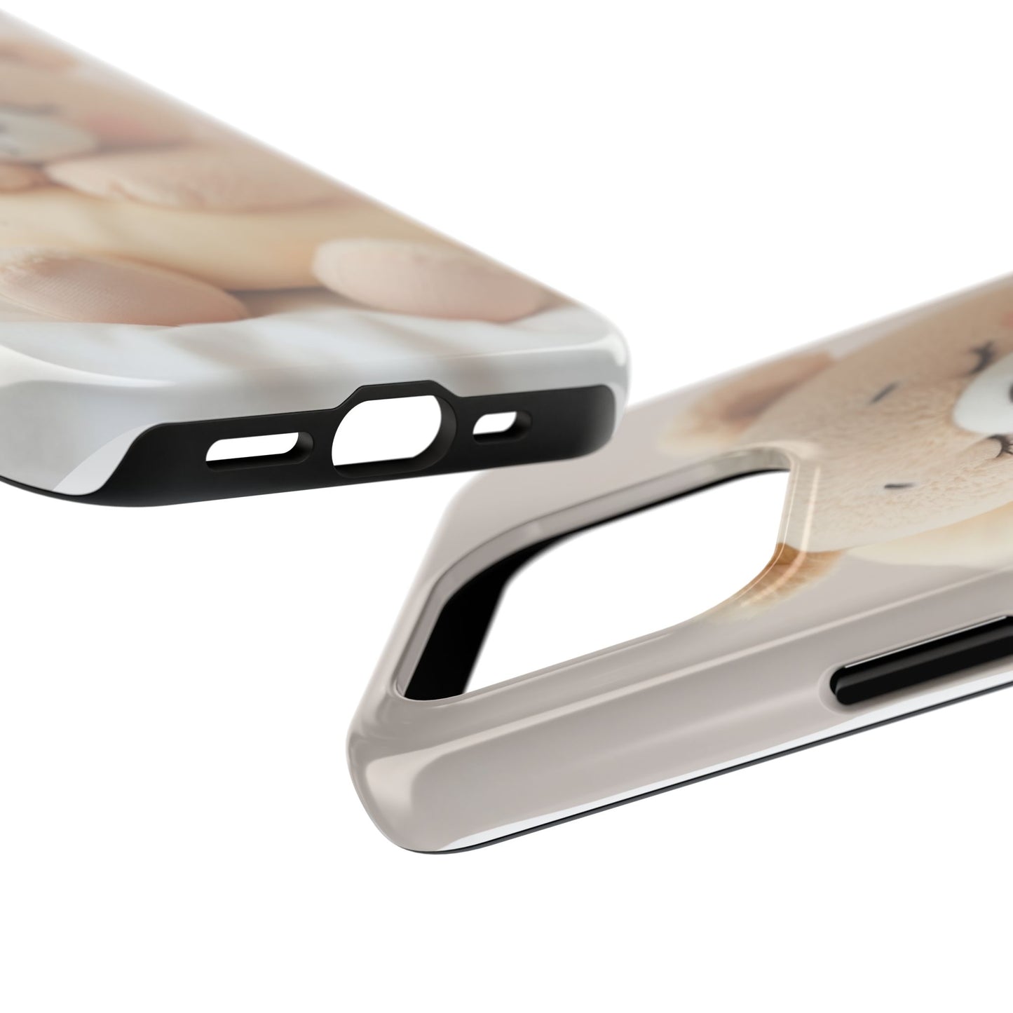 Cute Bear Tough Phone Case - Adorable Baby Animal Design for Kids & Adults