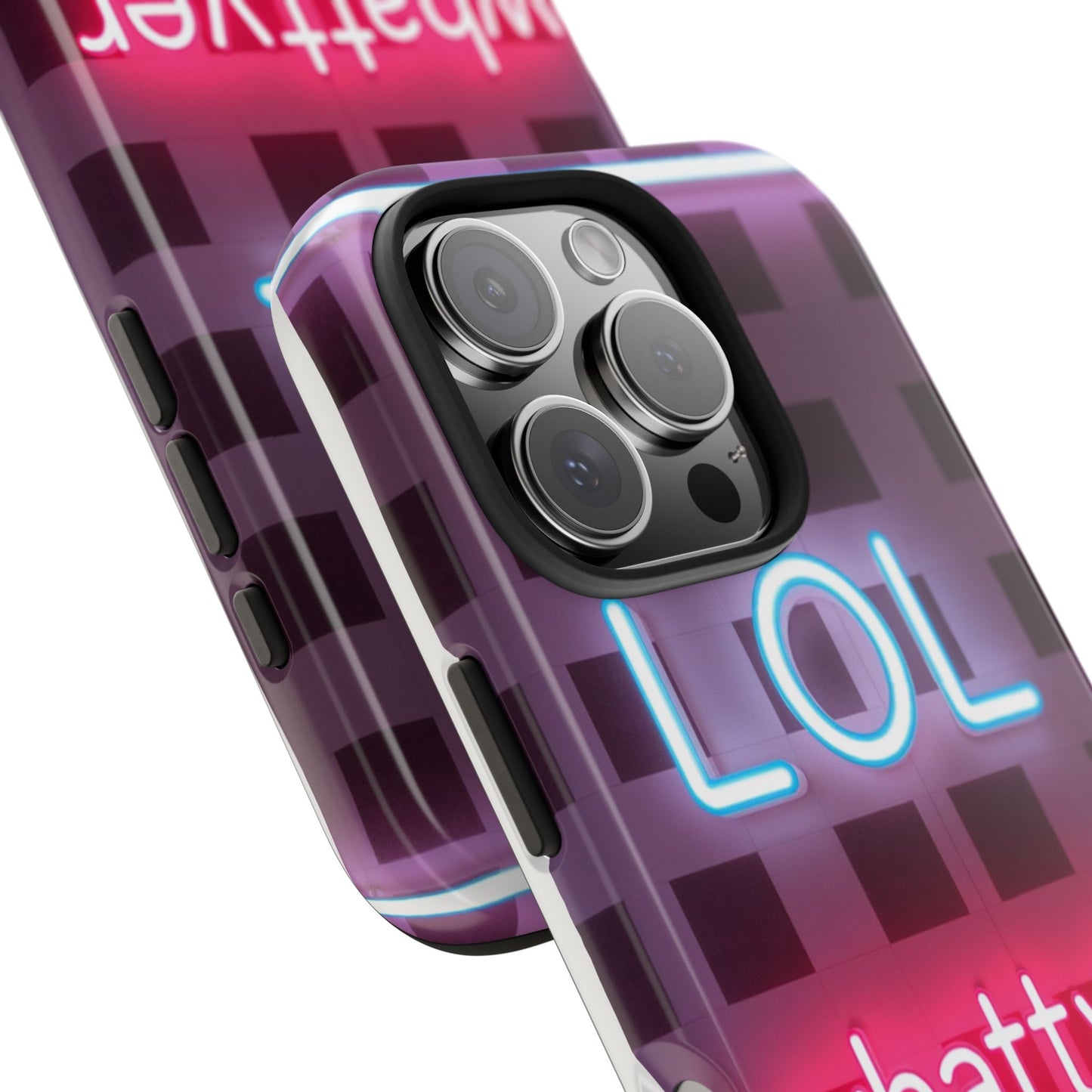 Neon Vibe Tough Phone Case - 'LOL Whatevr' Design for Trendsetters