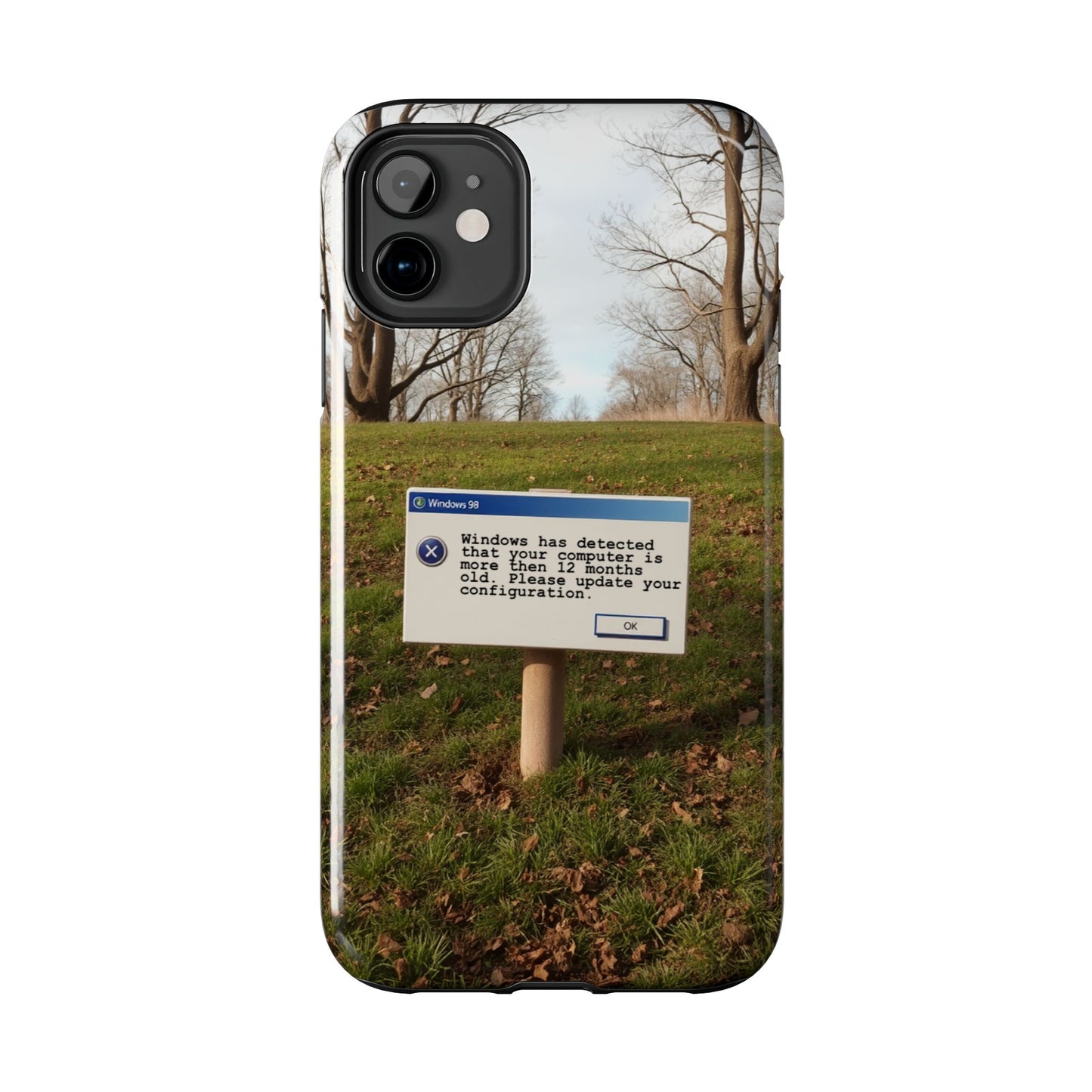 Durable Phone Case with Windows 98 Error Message Design - Perfect Gift for Tech Lovers