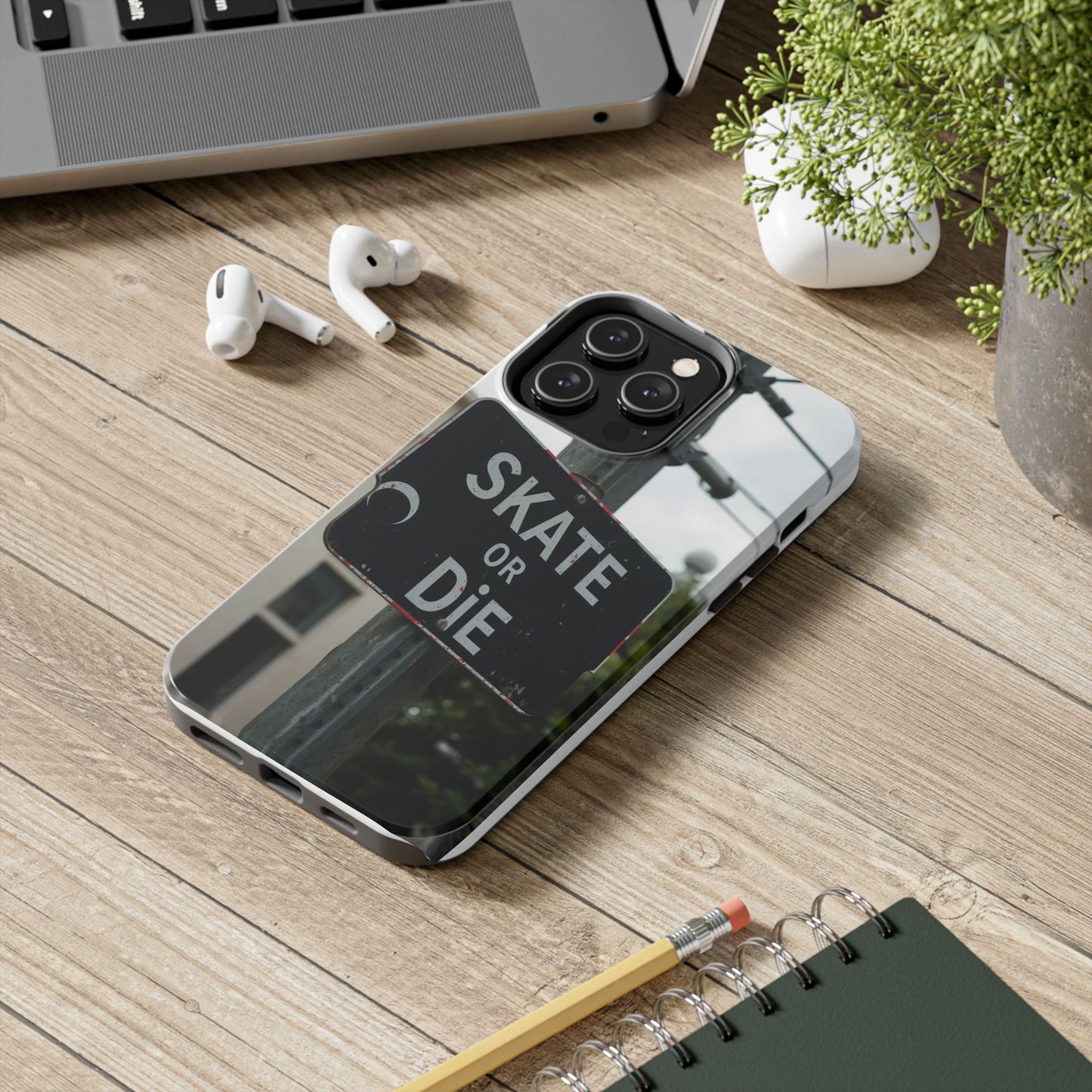 Black Sign Skate or Die Design - Tough Phone Case for iPhone