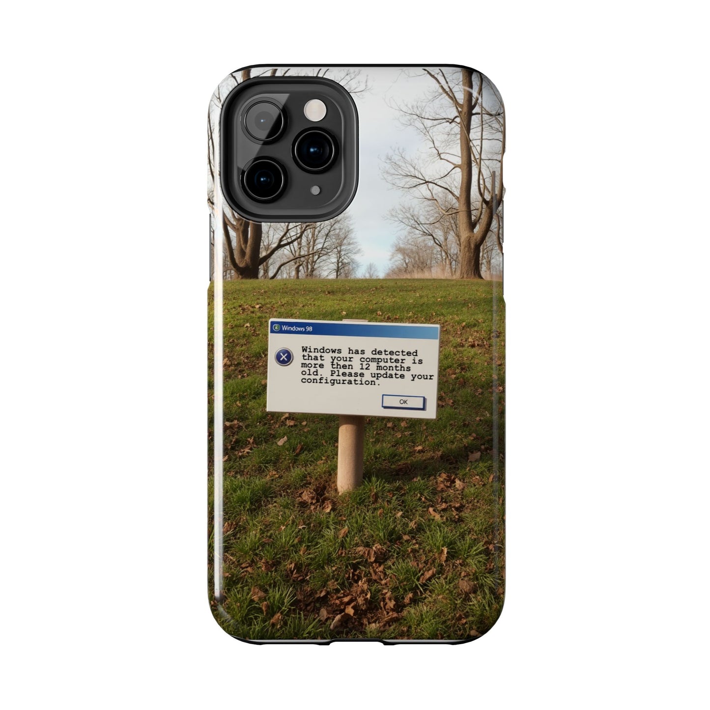 Durable Phone Case with Windows 98 Error Message Design - Perfect Gift for Tech Lovers