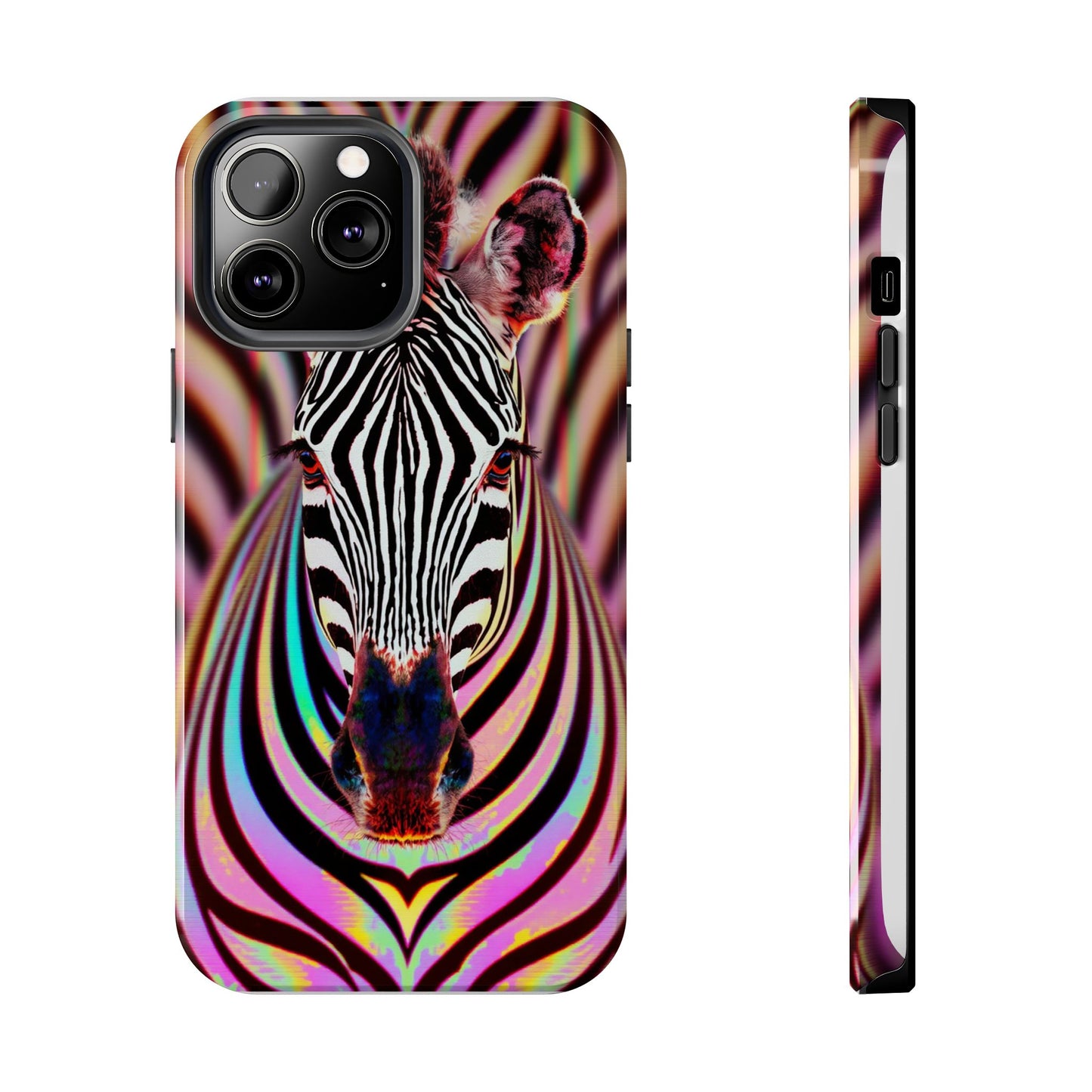 Vibrant Zebra Tough Phone Case - Unique Animal Design for Wild Spirit