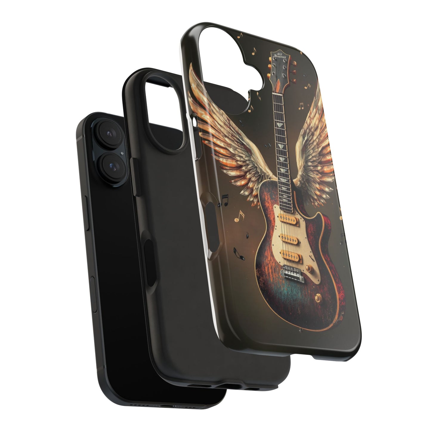 Inspirational Guitar Wing Phone Case - Tough Protection for Music Lovers