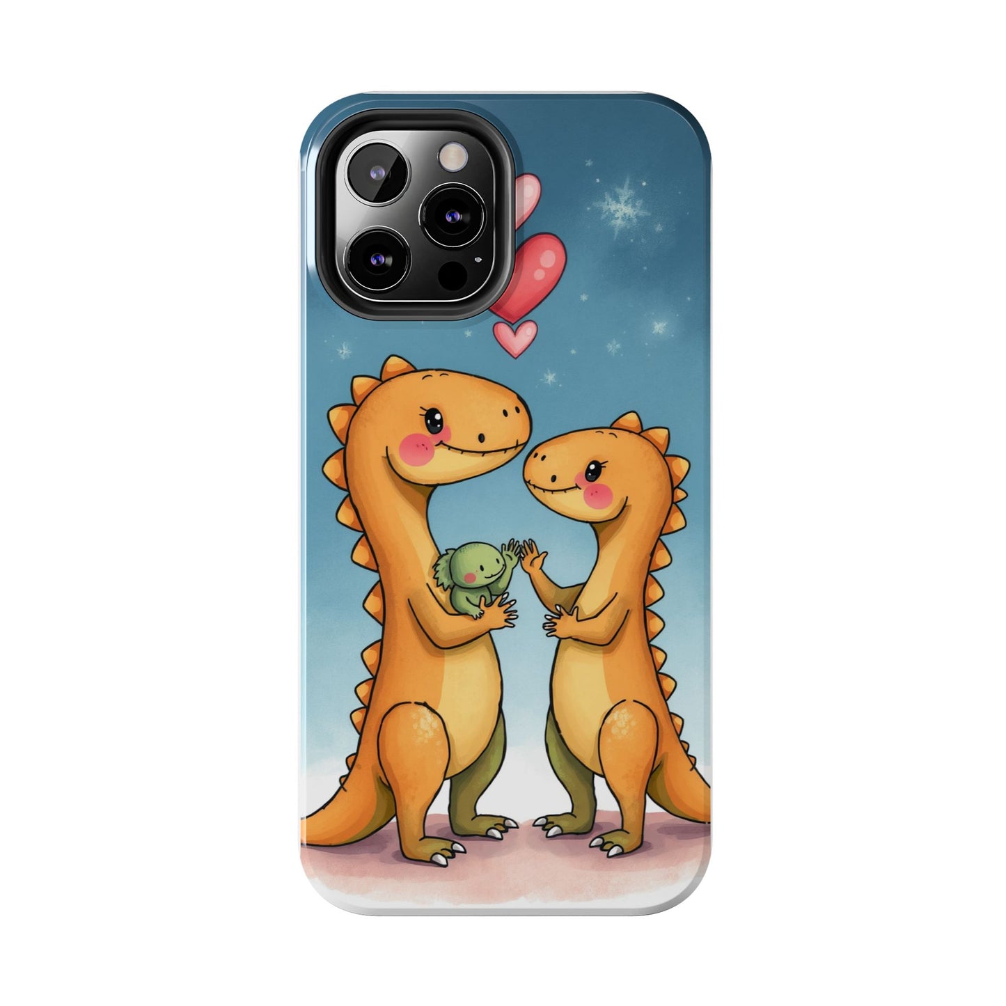 Dino Love Tough Phone Case - Cute & Durable Design for Kids & Parents