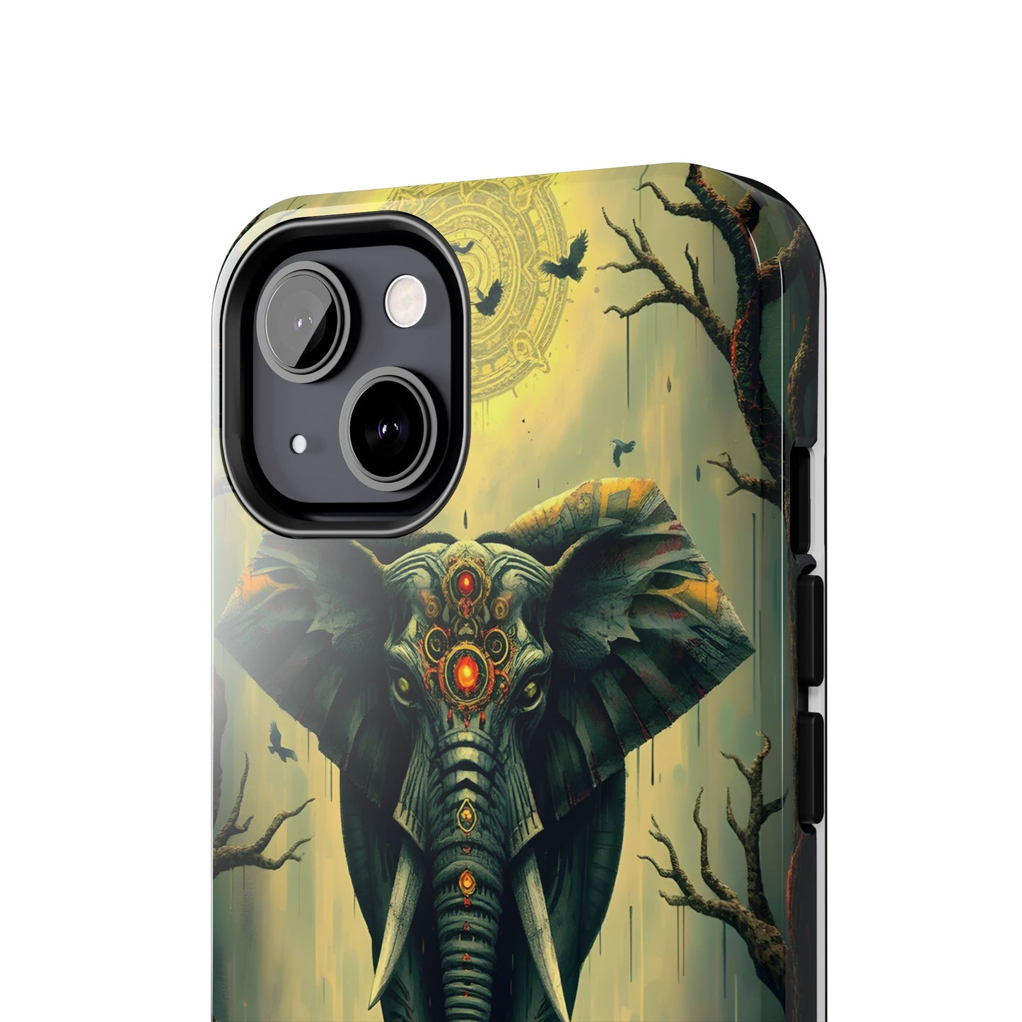 Mystical Forest Elephant Tough Phone Case | Vibrant Design for Nature Lovers - for iPhone