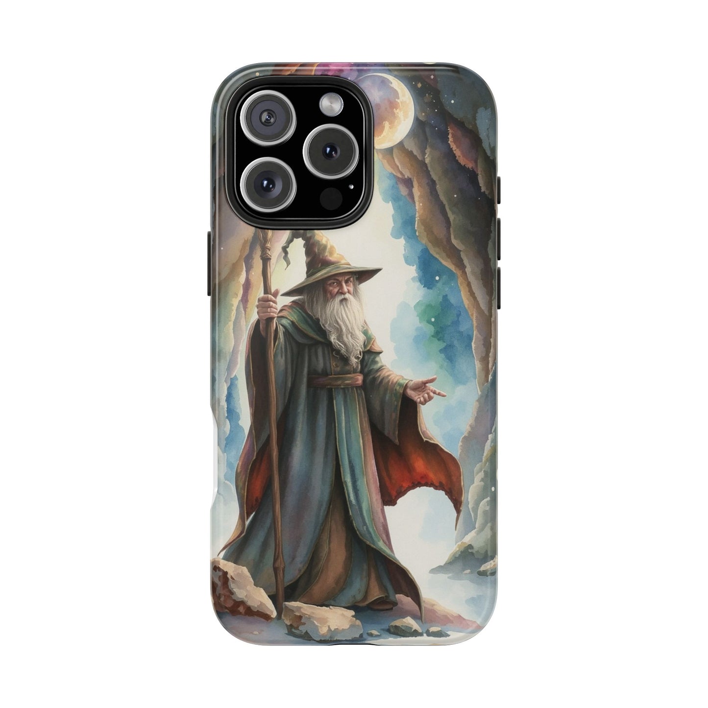 Magical Wizard Phone Case - Tough, Durable Phone Cover for Fantasy Lovers, Geek Gift, Unique Design, Celestial Phone Accessory