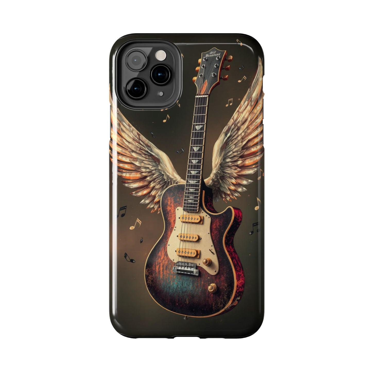 Inspirational Guitar Wing Phone Case - Tough Protection for Music Lovers