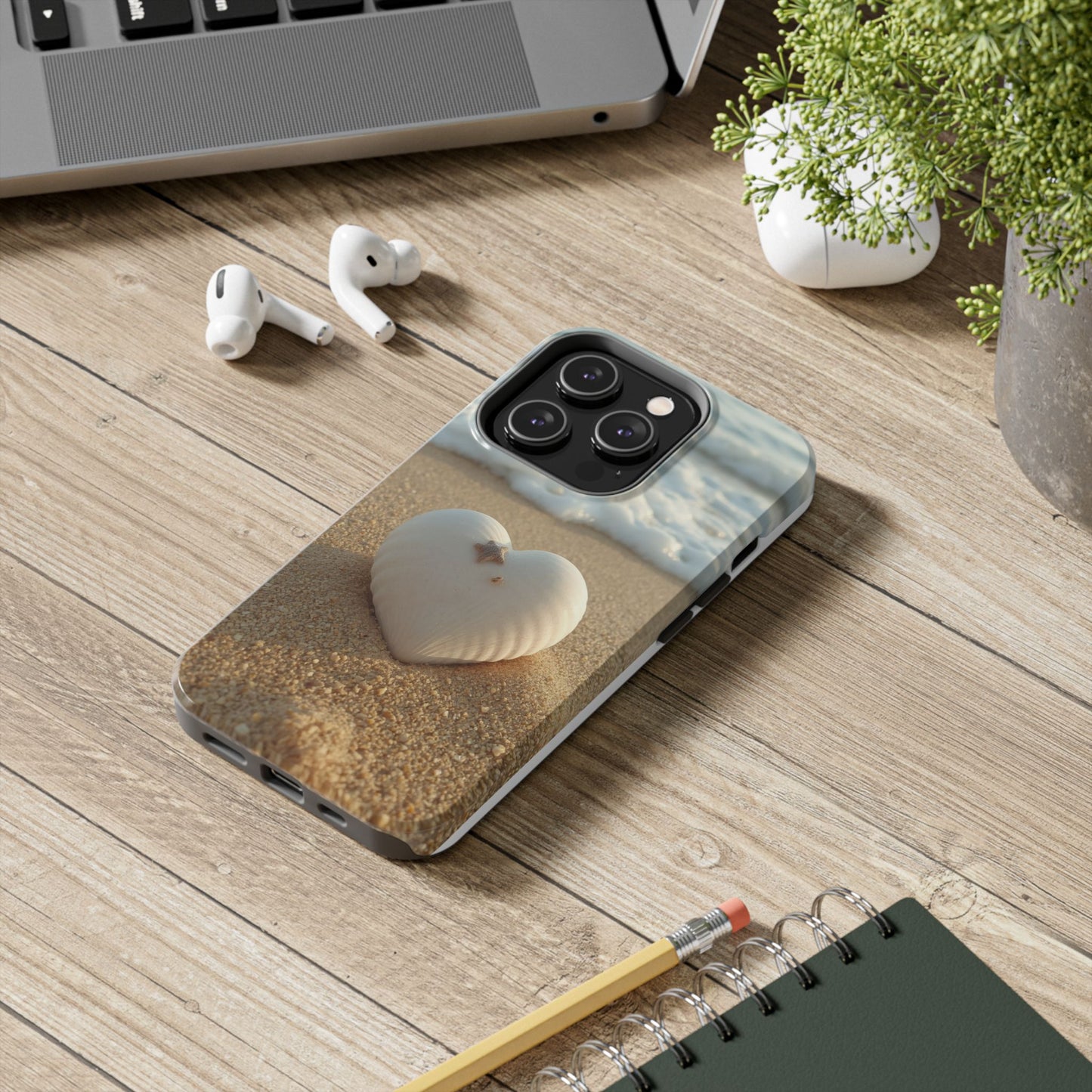 Heart Seashell Tough Phone Case for iPhone