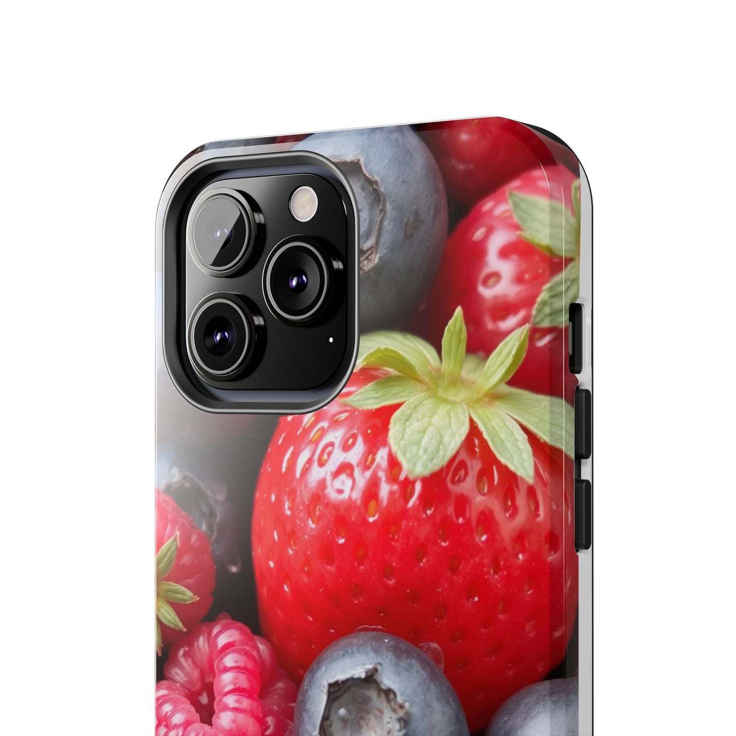 Fruit-Themed Tough Phone Case - Berry Burst Design