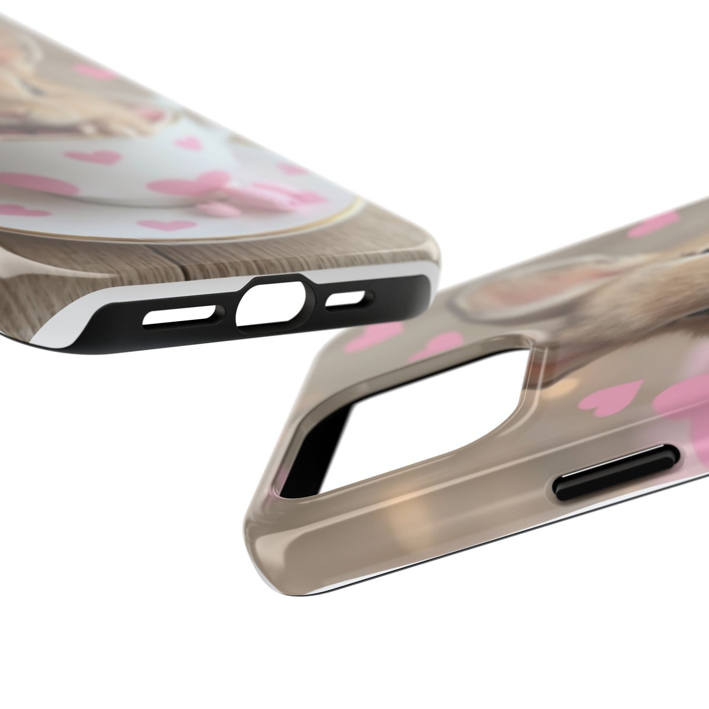 Adorable Bunny Phone Case with Heart Design - Cute Gift for Animal Lovers