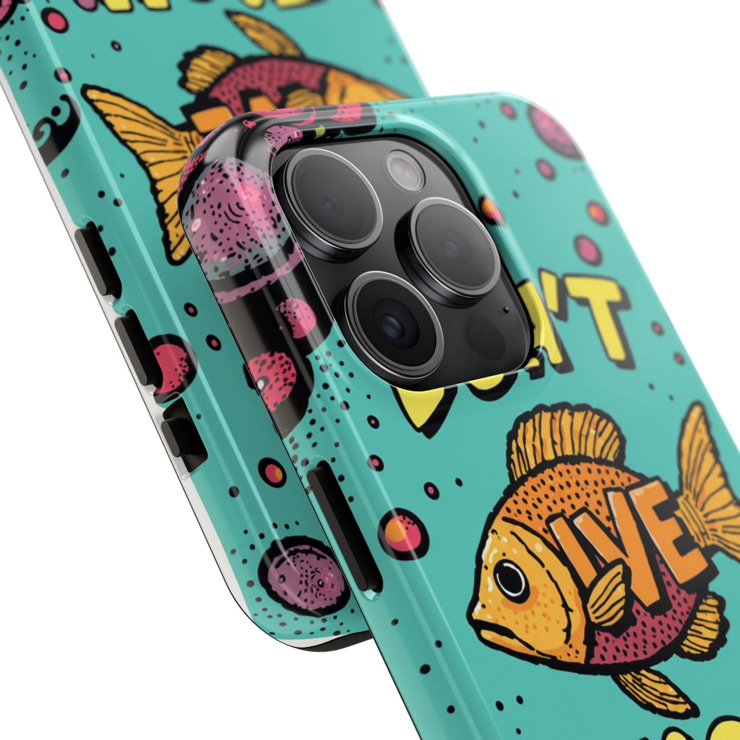 Catchy Fish-Themed Tough Phone Cases, Unique Gift for Fish Lovers, Durable Protection for Phones, Fun Aquatic Design, Ideal for Holidays