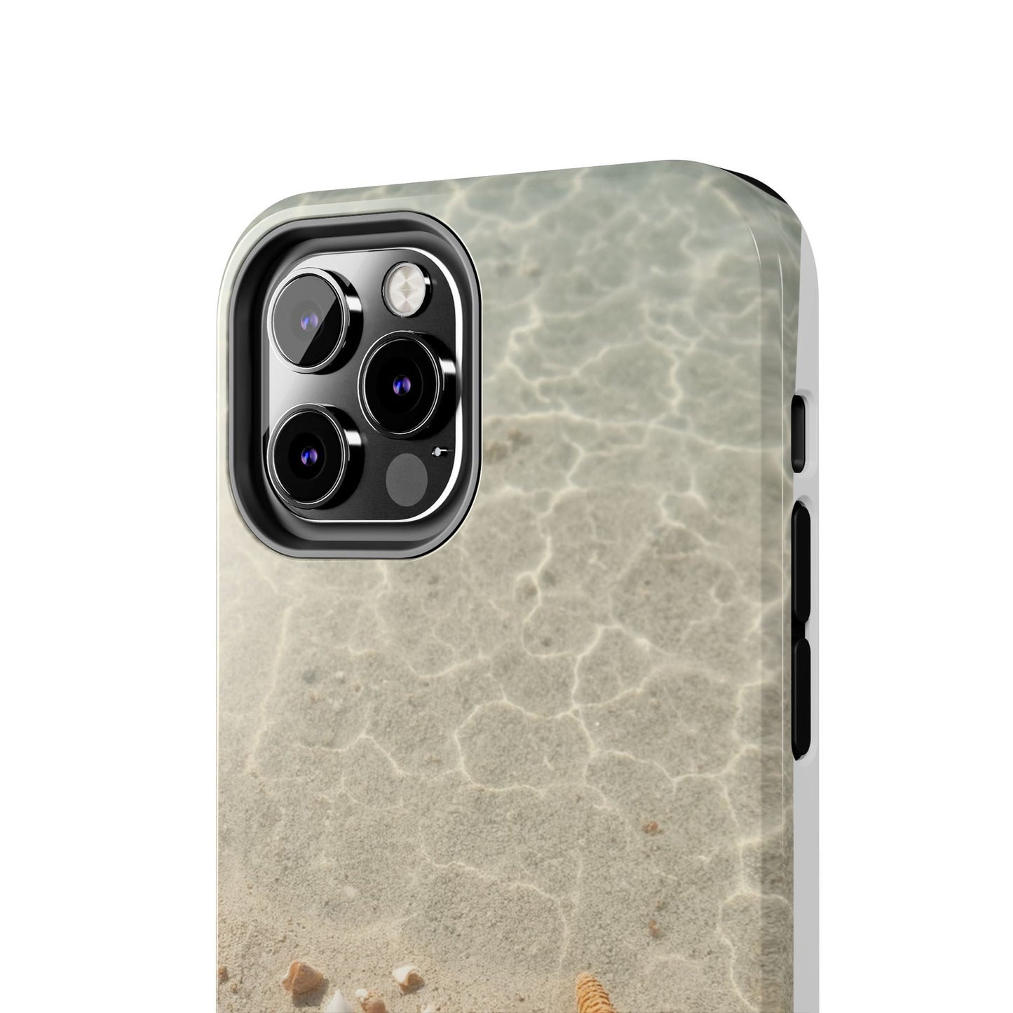 Beach-Inspired Tough Phone Case with Starfish and Seashell Design