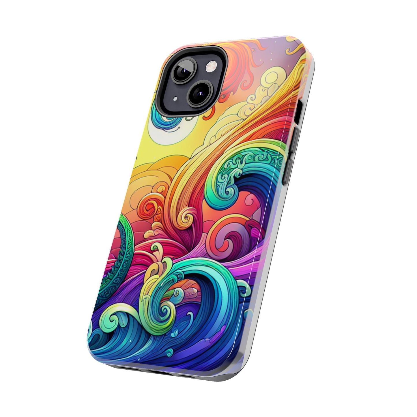 Fantasy Ocean Waves Tough Phone Case - Colorful Protective Cover - for iPhone