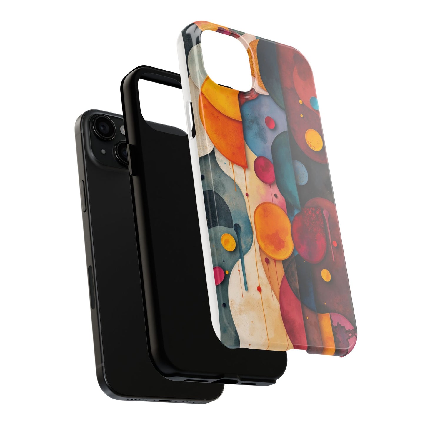 Artistic Tough Phone Cases - Colorful Abstract Design for Trendy Protection - for iPhone