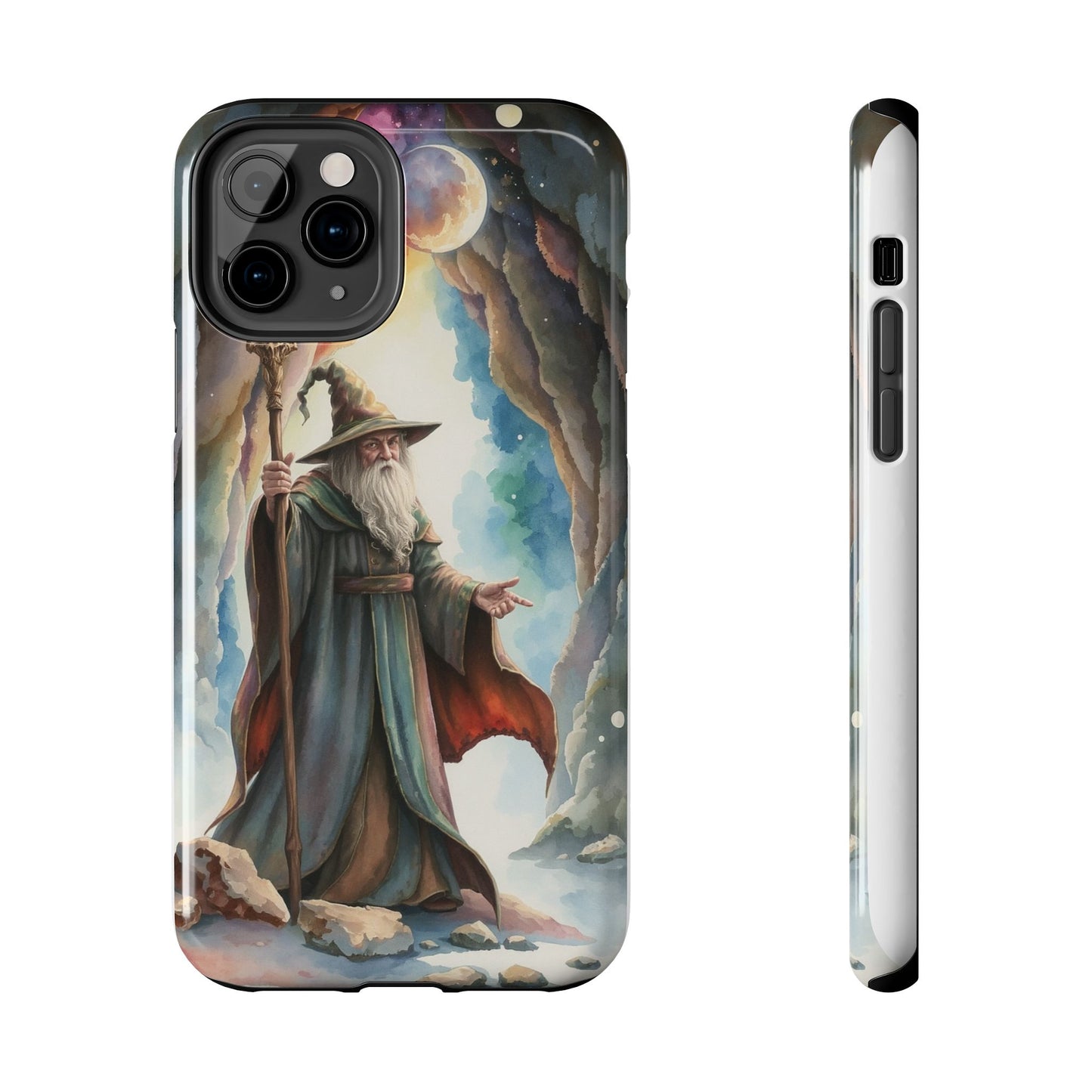 Magical Wizard Phone Case - Tough, Durable Phone Cover for Fantasy Lovers, Geek Gift, Unique Design, Celestial Phone Accessory