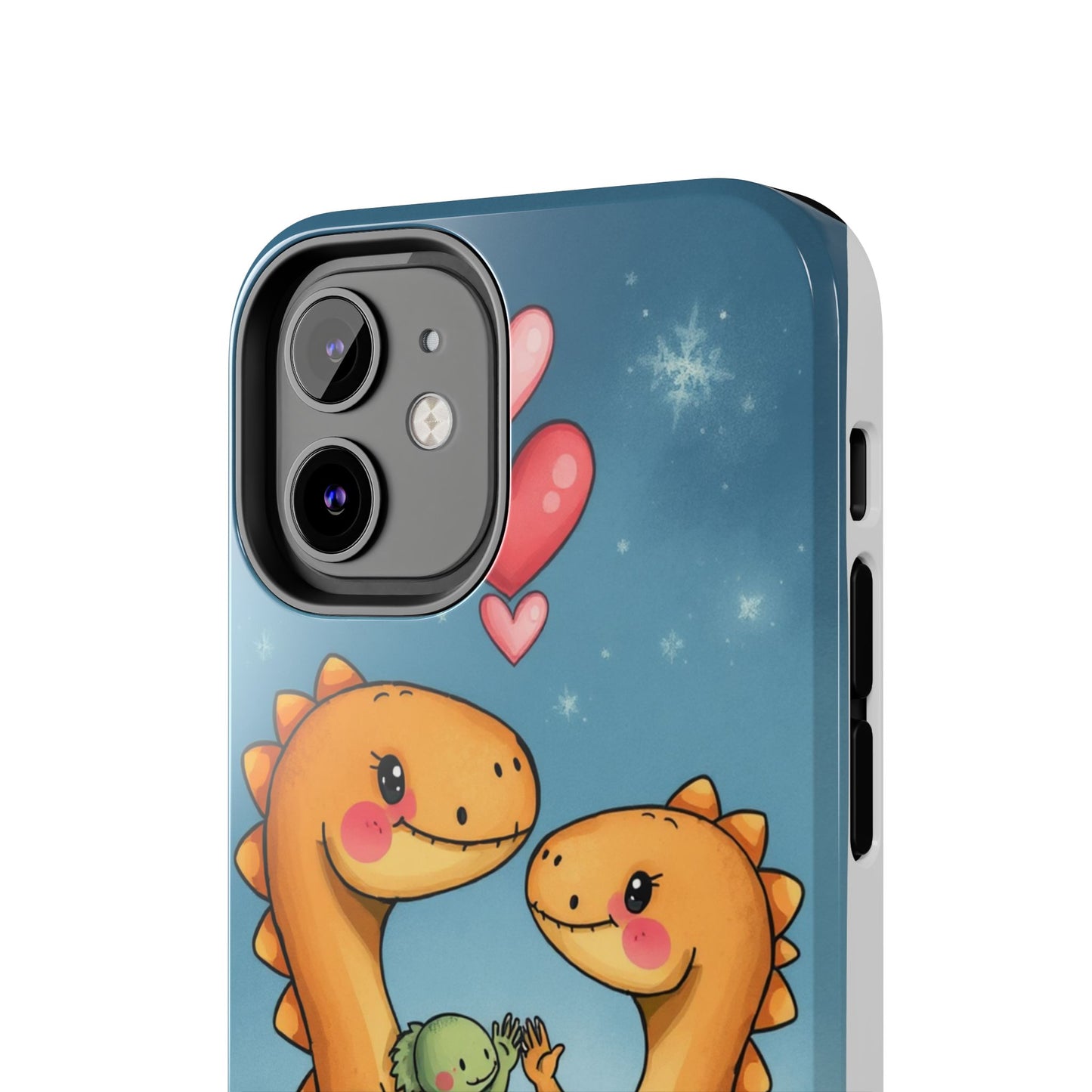 Dino Love Tough Phone Case - Cute & Durable Design for Kids & Parents
