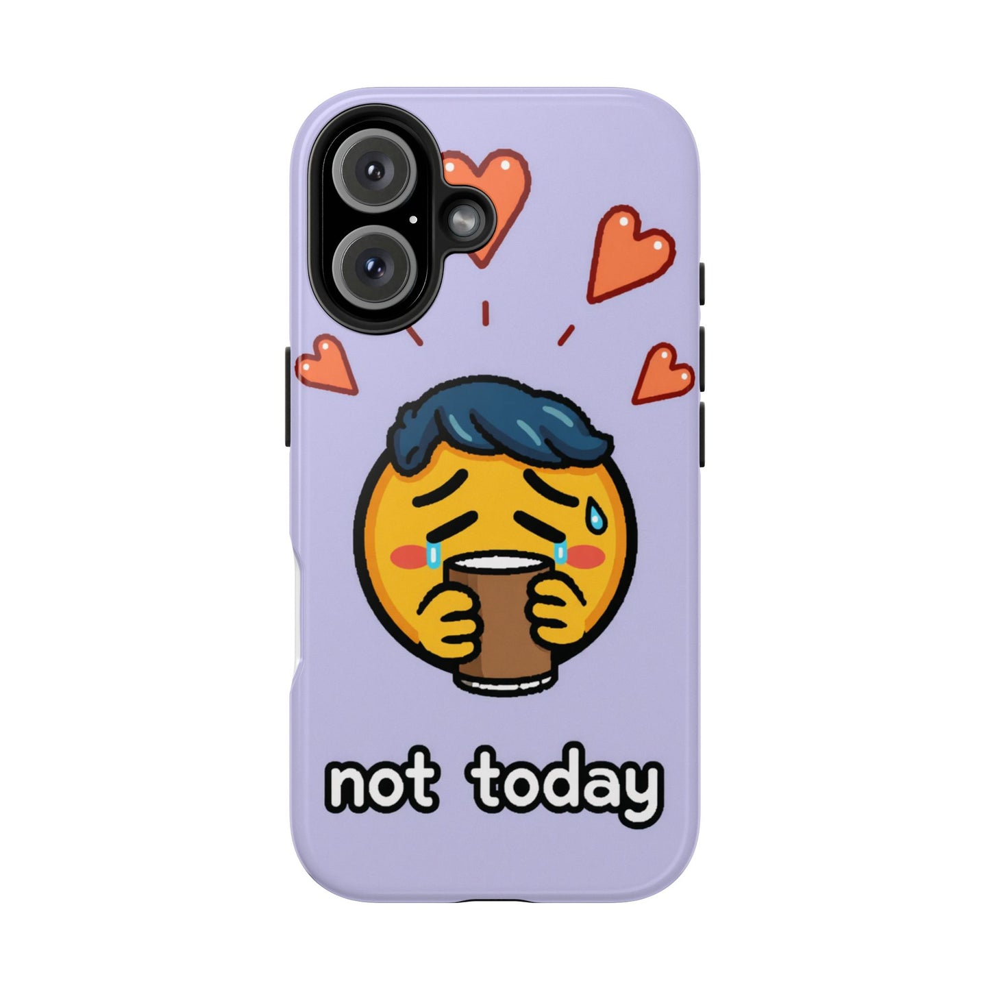 Cute Tough Phone Case - 'Not Today' Emoji Design